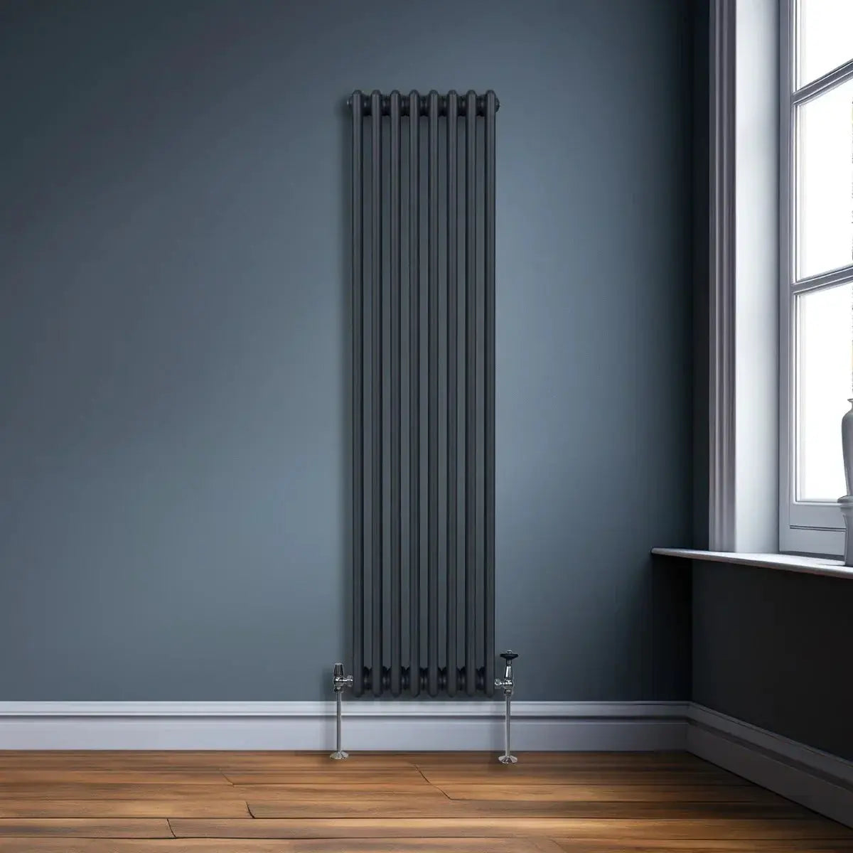 Monster Shop Traditional 3 Column Radiator - 1800 x 382mm - Anthracite Grey -
