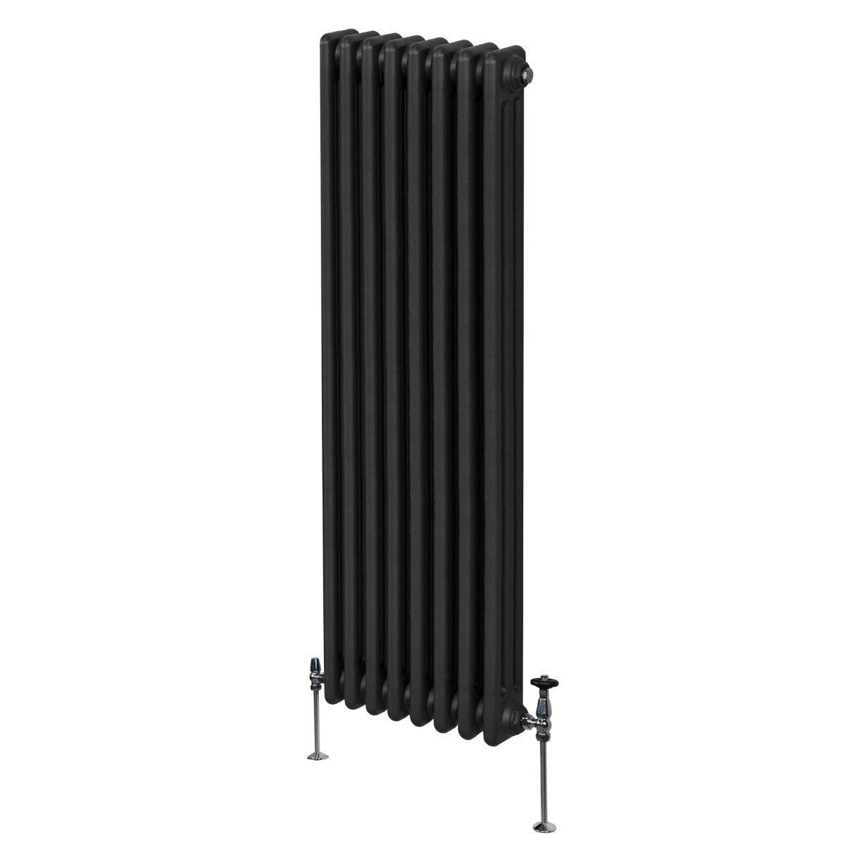 Premium Radiator 1800x382mm Three Column Black Steel for Classic Home Heating in Period Homes by Monster Shop
