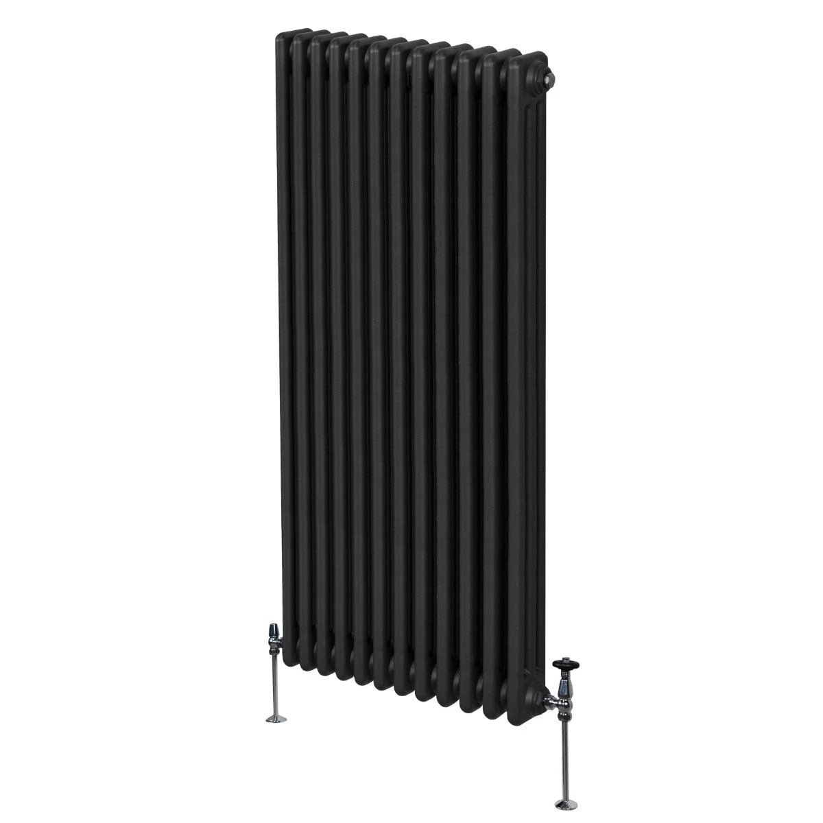 Premium Traditional 3-Column Radiator 1800x562mm Black Carbon Steel Home Heating by Monster Shop