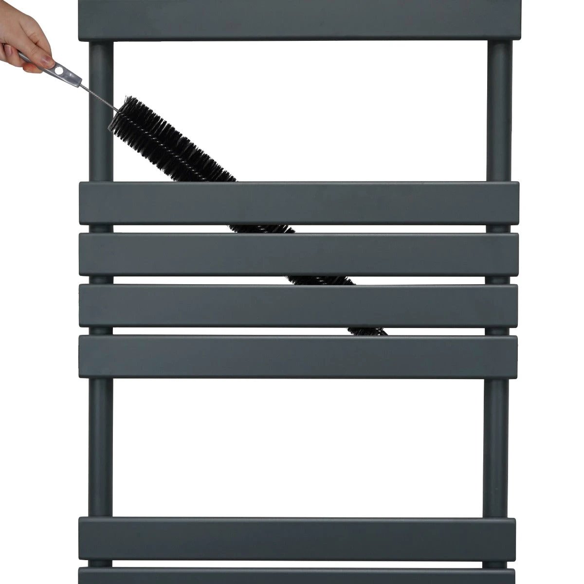 Premium Flat Panel Towel Radiator 1200mm x 500mm Anthracite 1.5mm Carbon Steel Wall Mounted for Bathrooms by Monster Shop
