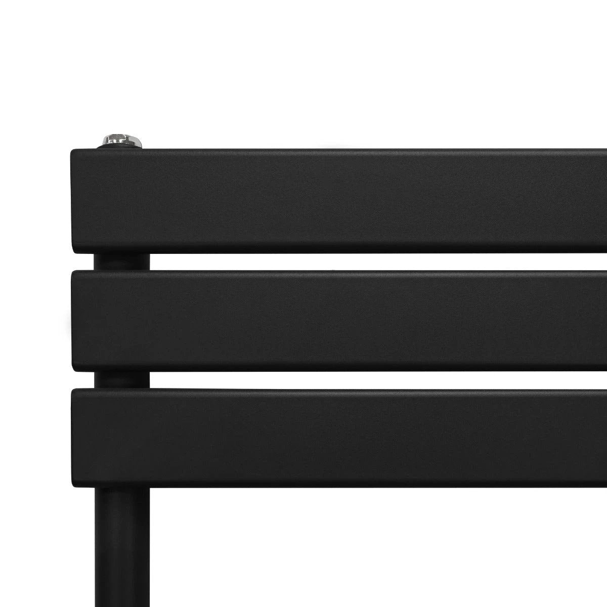 Monster Shop Premium Flat Panel Towel Radiator 1200x600 Black - Radiator