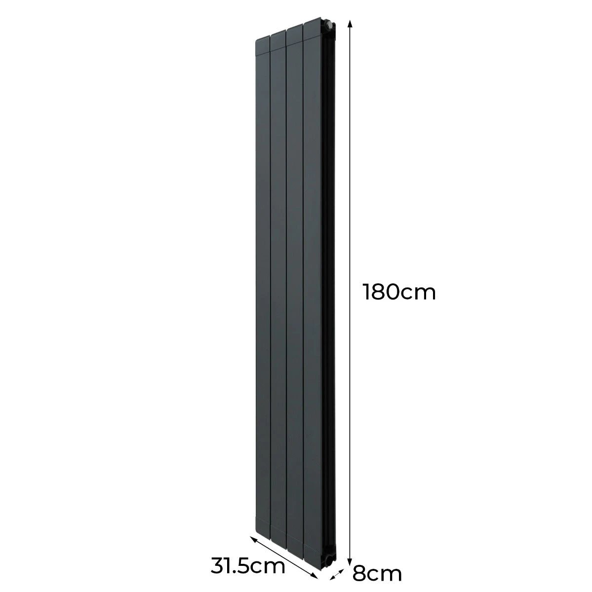 Premium Aluminium Radiator 1800x315 Flat Homes by Monster Shop