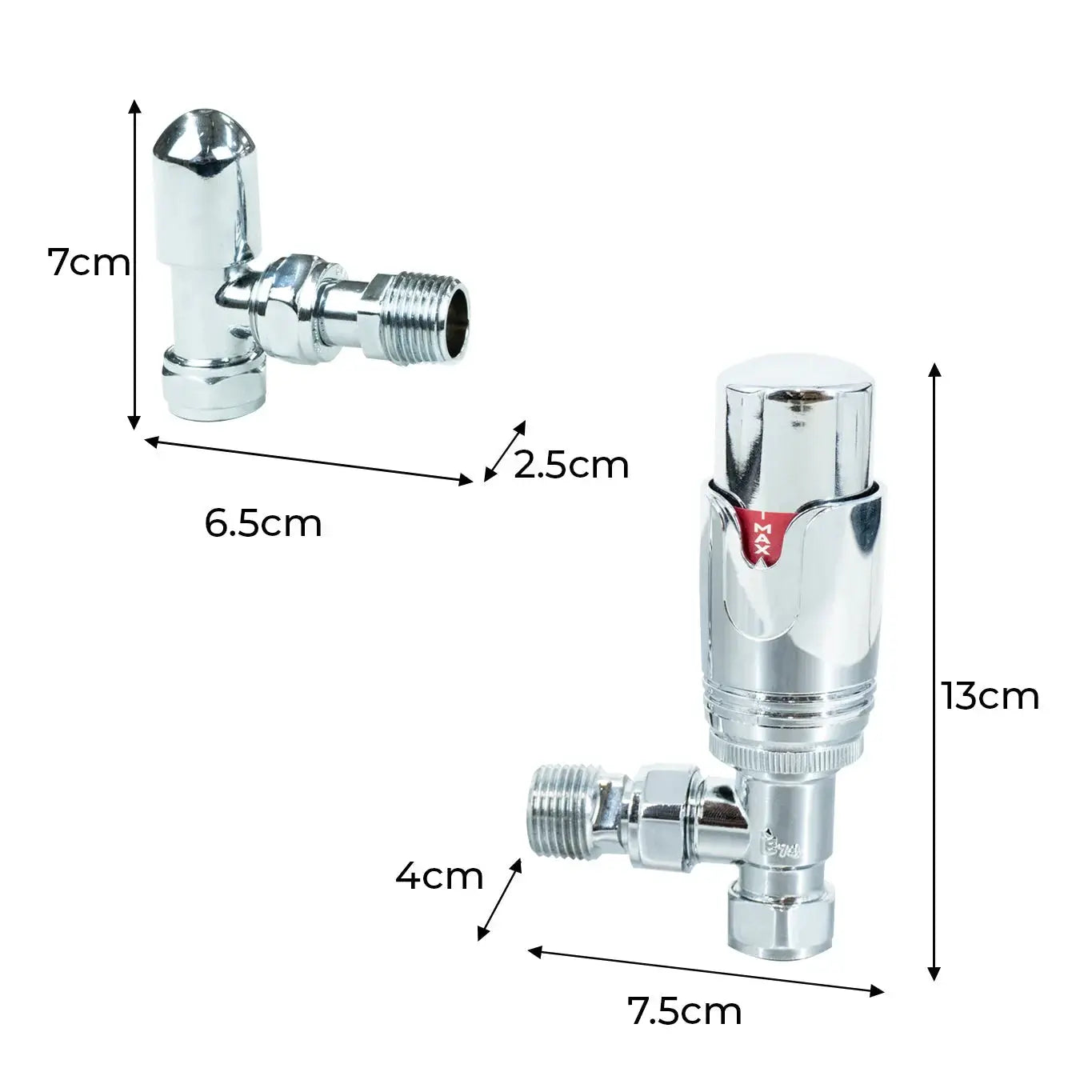 Monster Shop Chrome Thermostatic Radiator Valves -