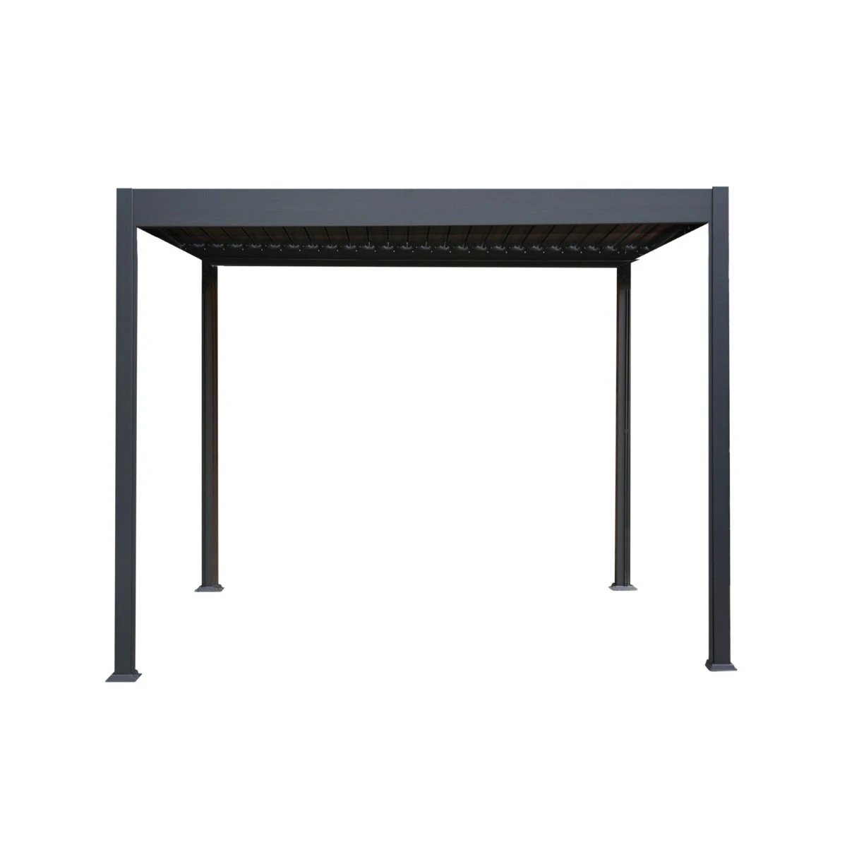Monster Shop Anthracite Aluminium Pergola 3m x 3m Powder Coated Frame For Outdoor Living And Garden Spaces - Uncategorized Gazebos