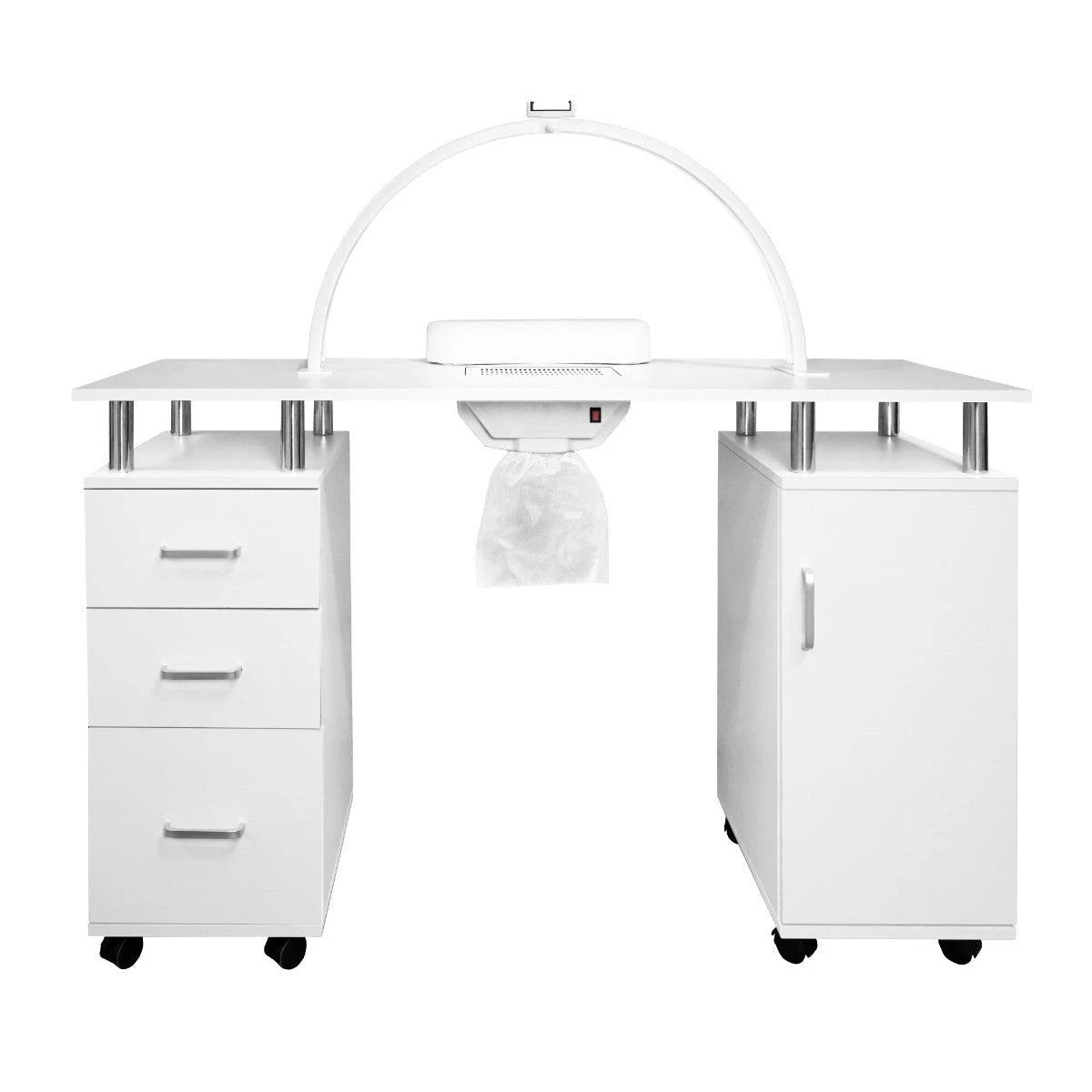 Monster Shop Professional Manicure Table & LED Half Moon Lamp -