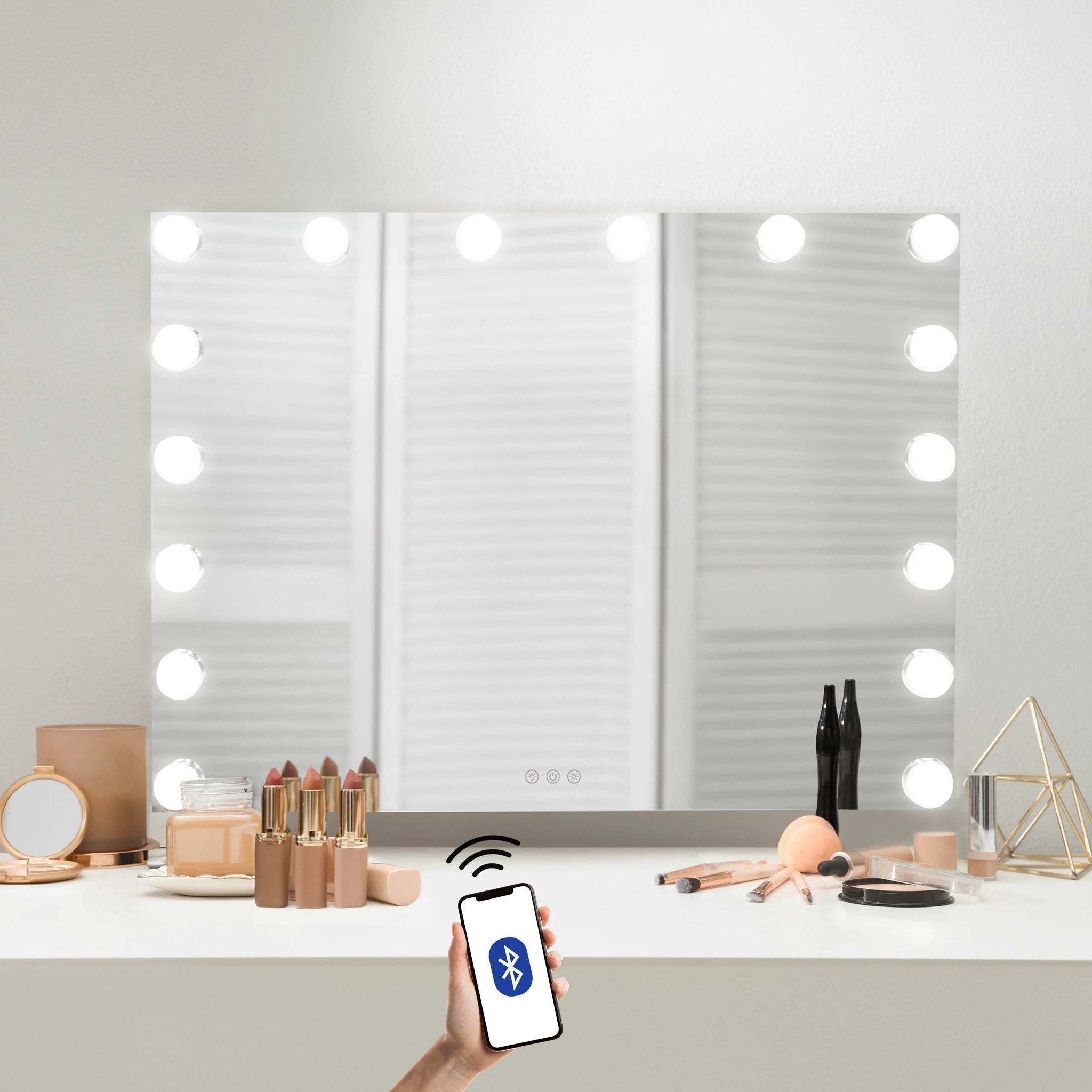 Monster Shop LED Bluetooth Mirror - 80 x 60cm -
