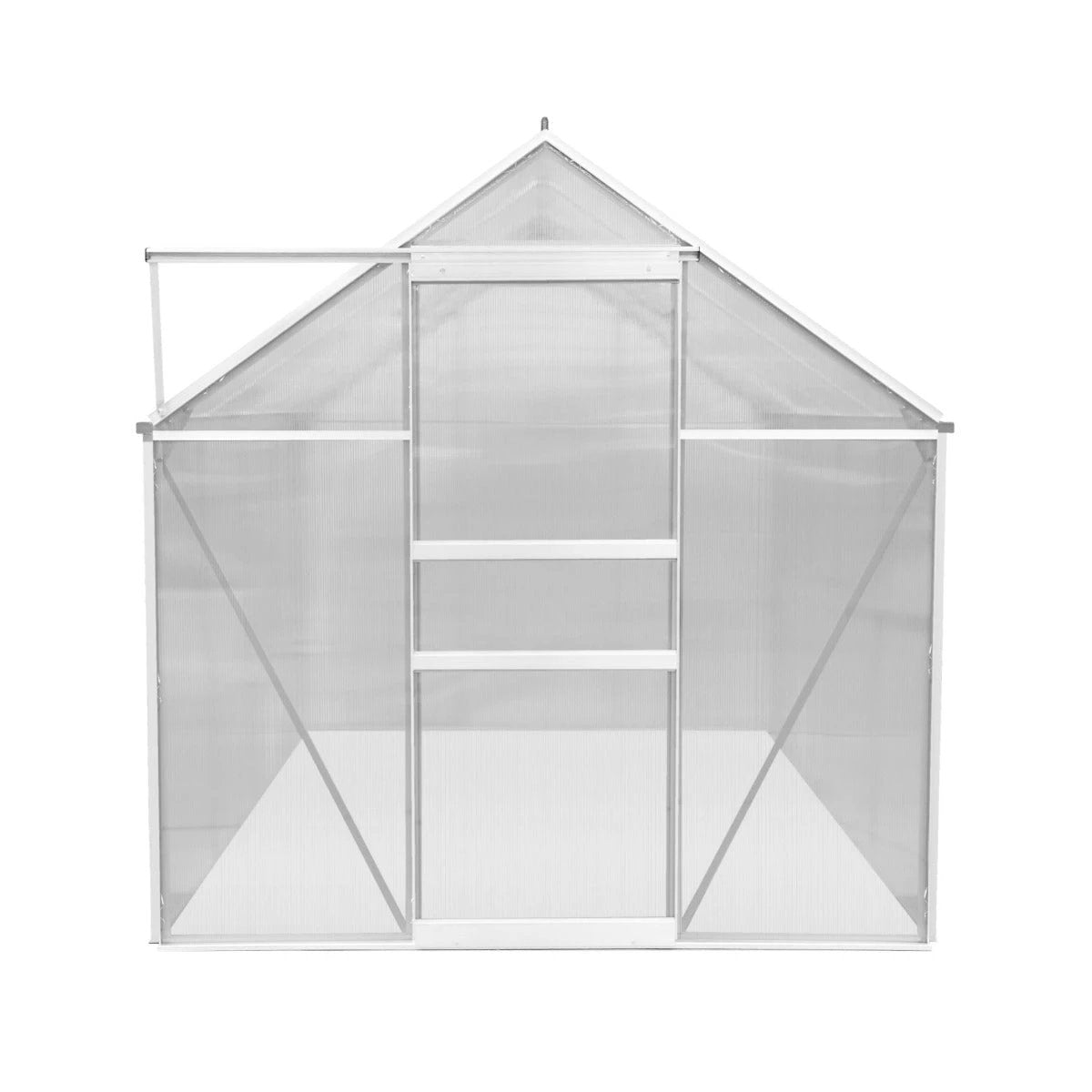 Polycarbonate Greenhouse 6ft x 8ft – Silver by Monster Shop