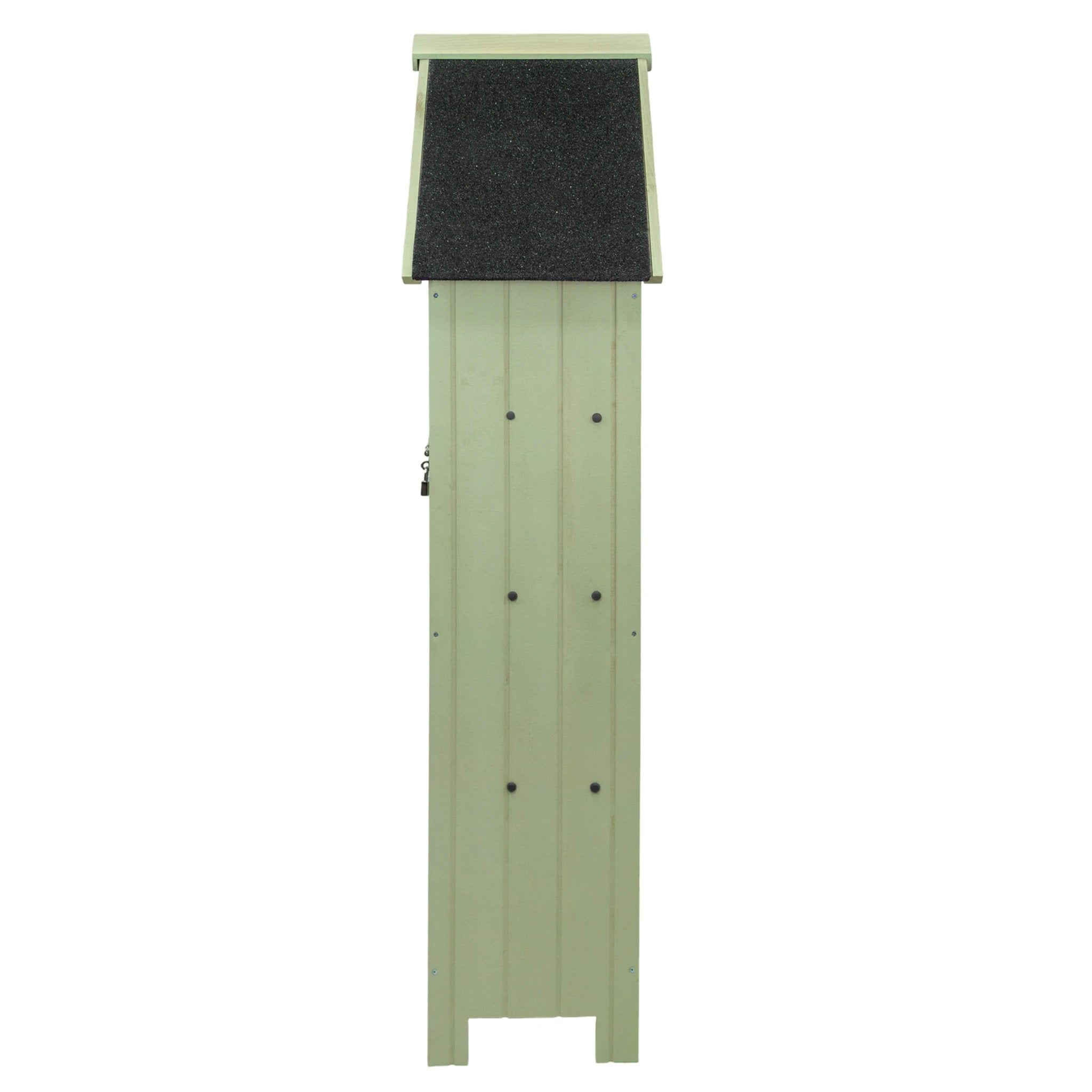 EcoWood Garden Shed Compact 6x4 Ft Interior Shelves Locking Door for Gardeners Outdoor Use by Monster Shop