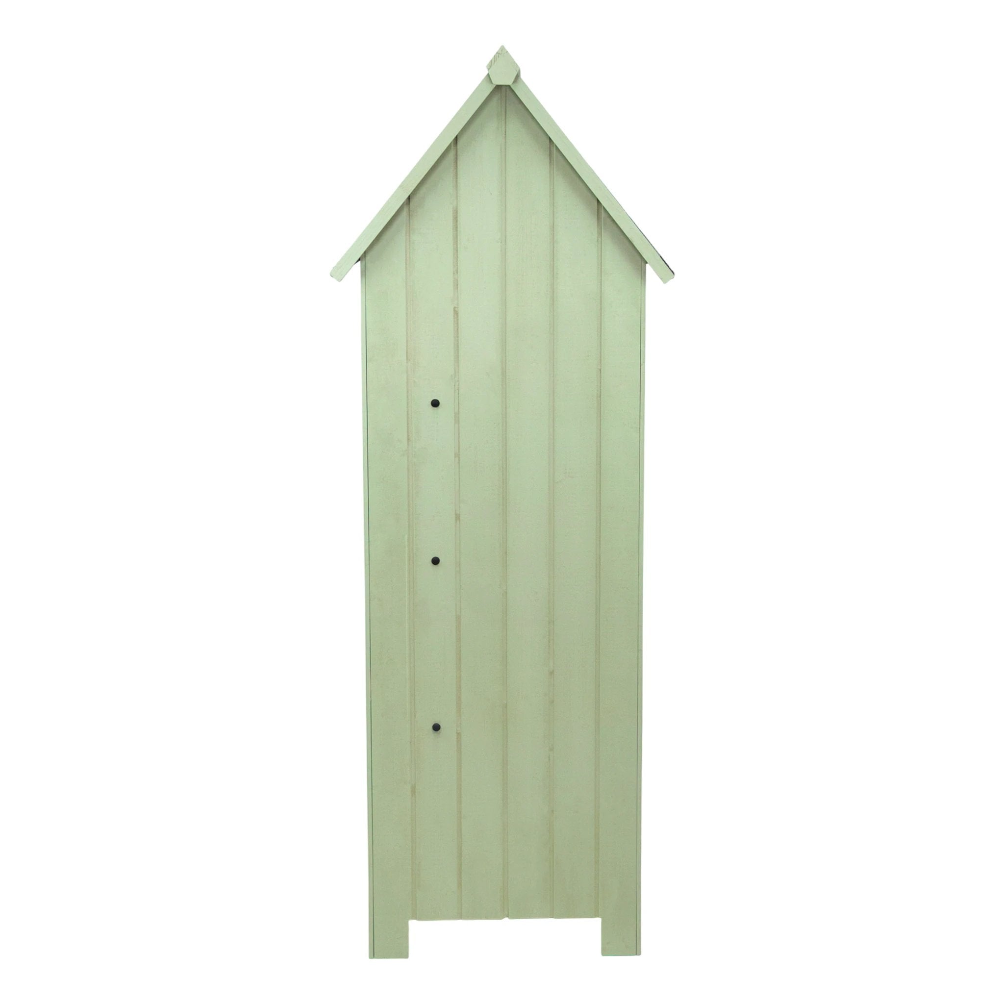 EcoWood Garden Shed Compact 6x4 Ft Interior Shelves Locking Door for Gardeners Outdoor Use by Monster Shop