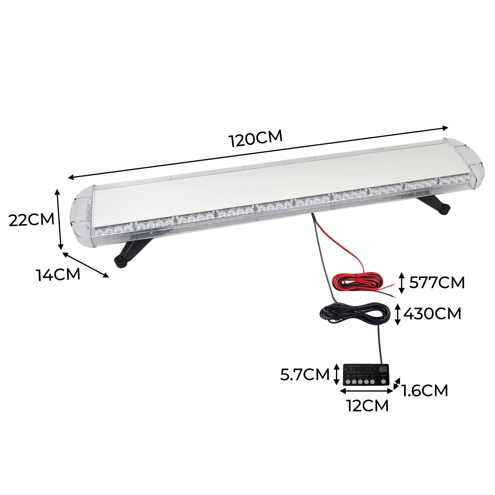 Amber Recovery Light 1200mm With Control Panel by Monster Shop