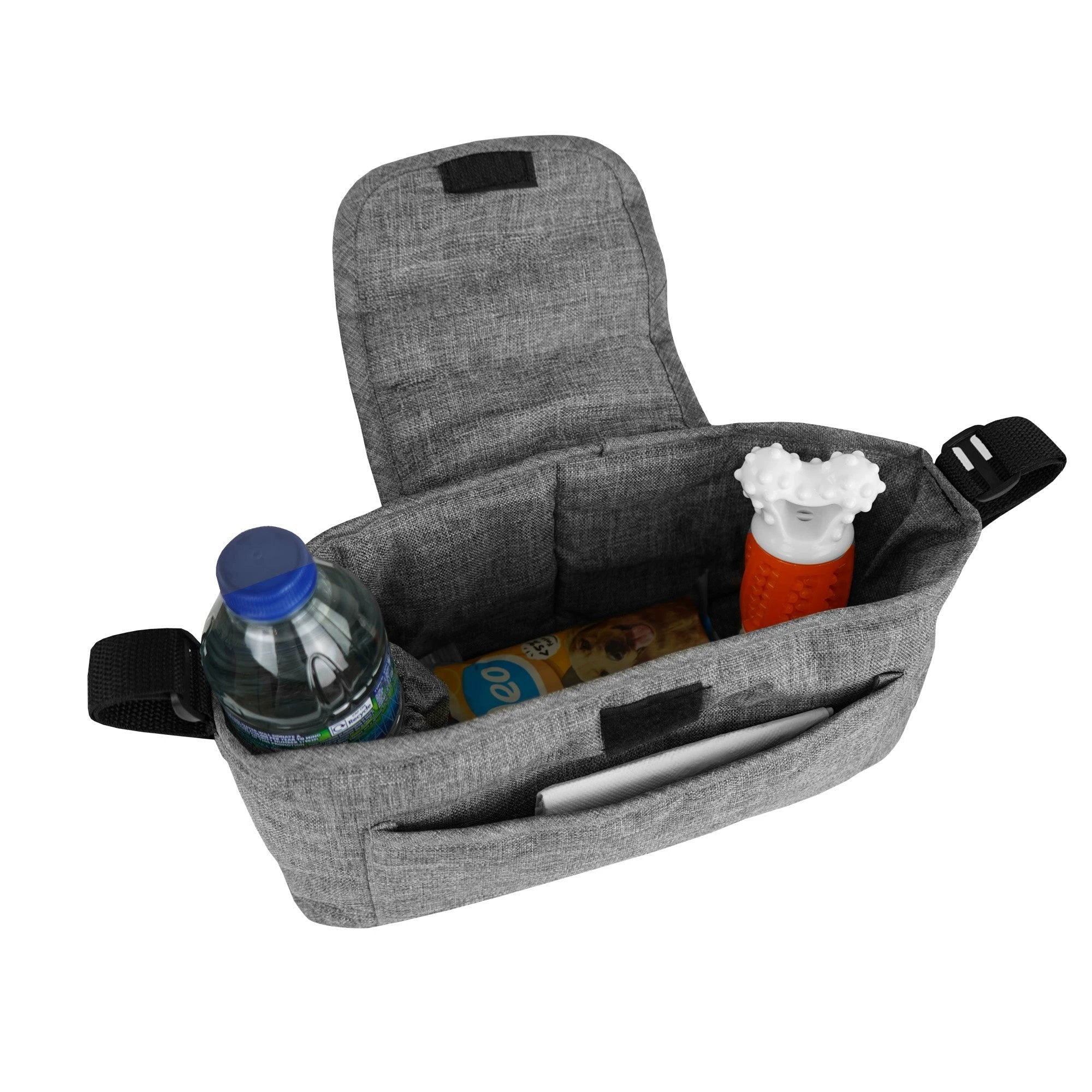 Monster Shop Pet Stroller Caddy Bag - Woven Grey -