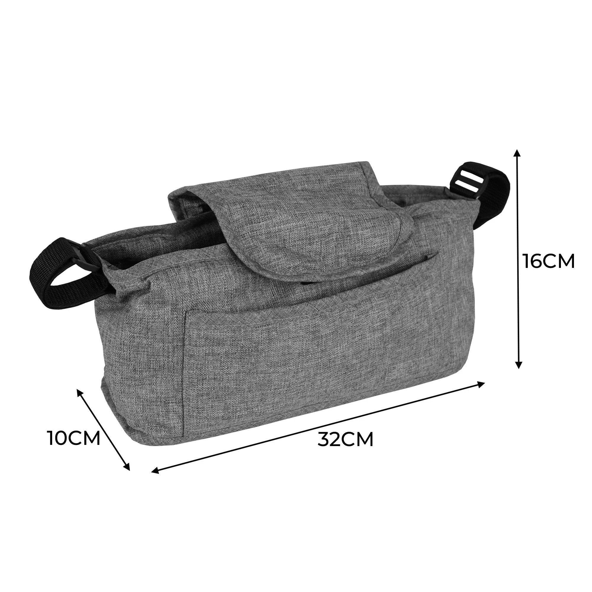 Monster Shop Pet Stroller Caddy Bag - Woven Grey -