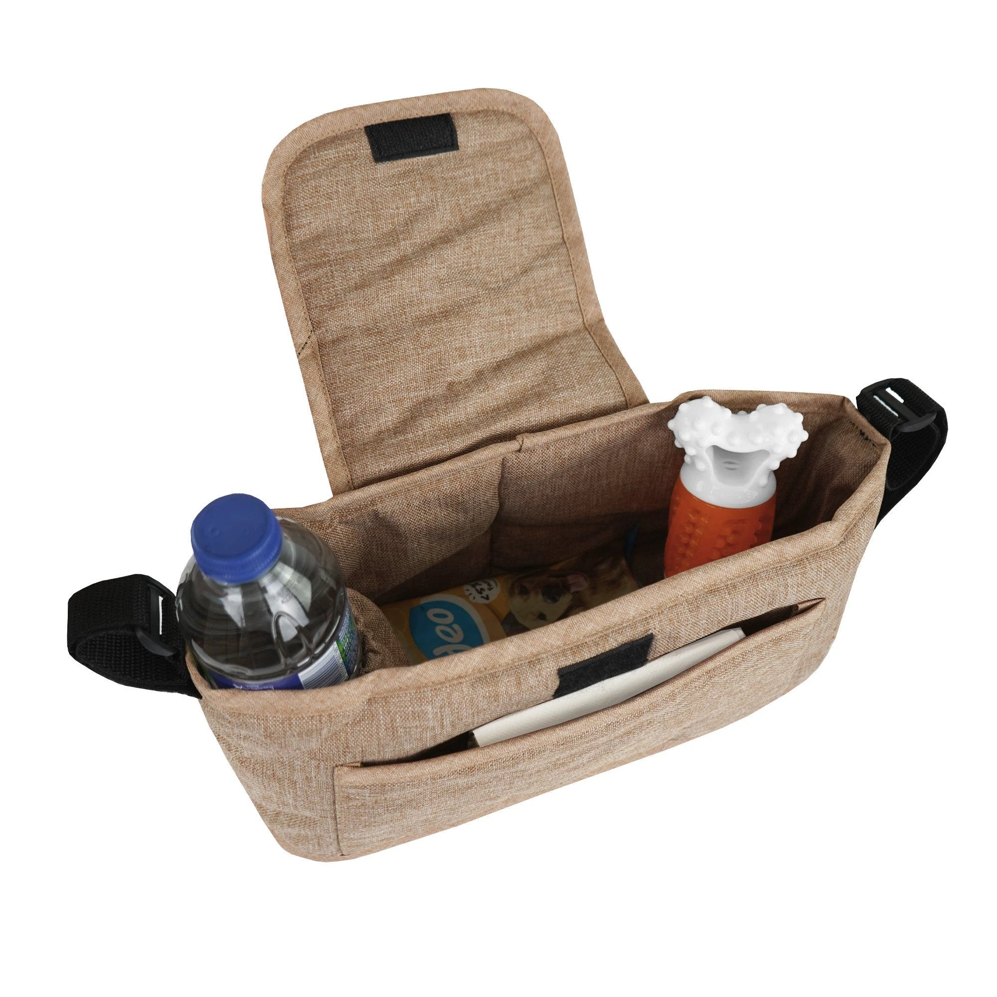 Monster Shop Pet Stroller Caddy Bag - Woven Beige -
