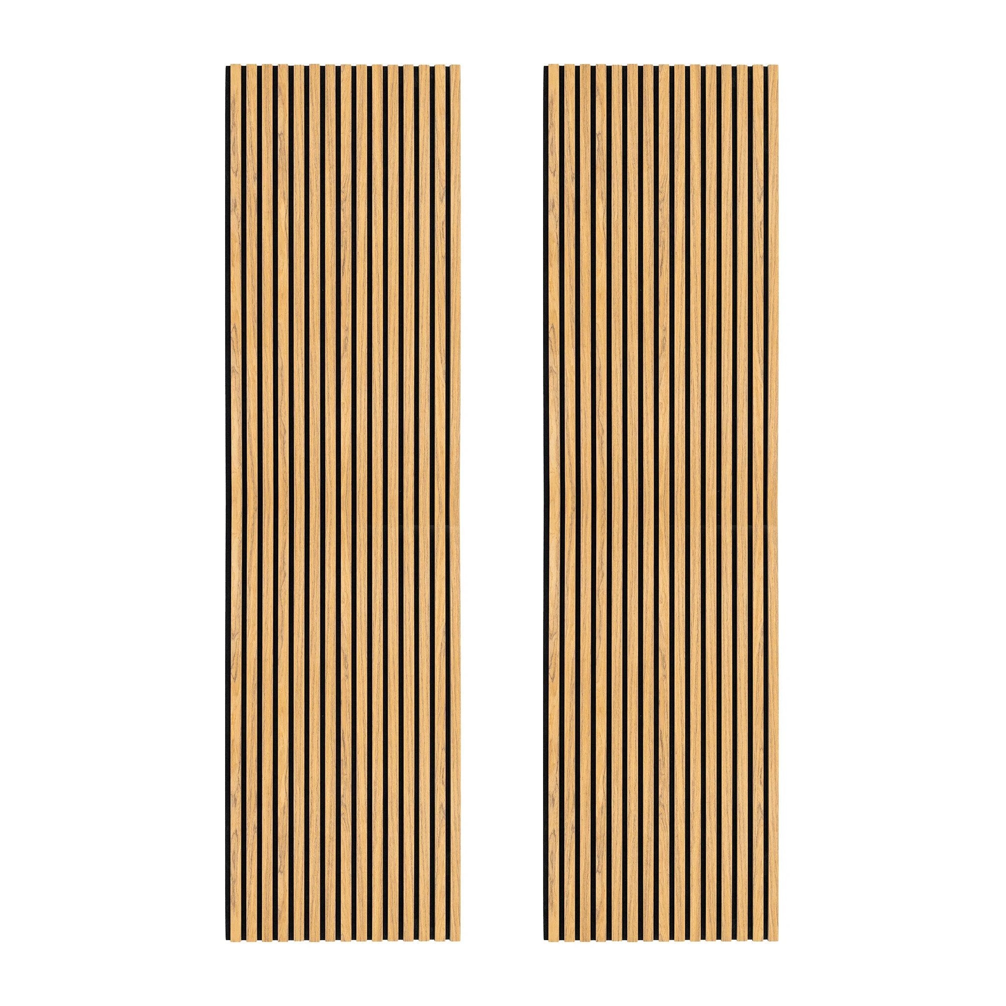 Acoustic Slat Wall Panels x 2 - Oak by Monster Shop