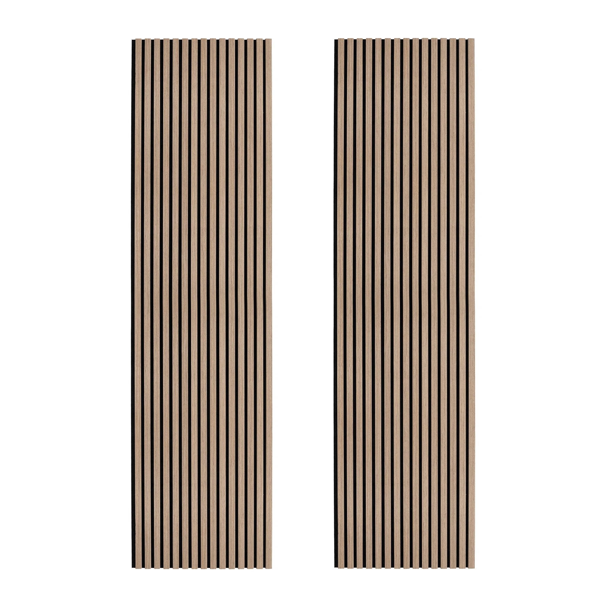 Monster Shop Acoustic Slat Wall Panels x 2 - Light Walnut -
