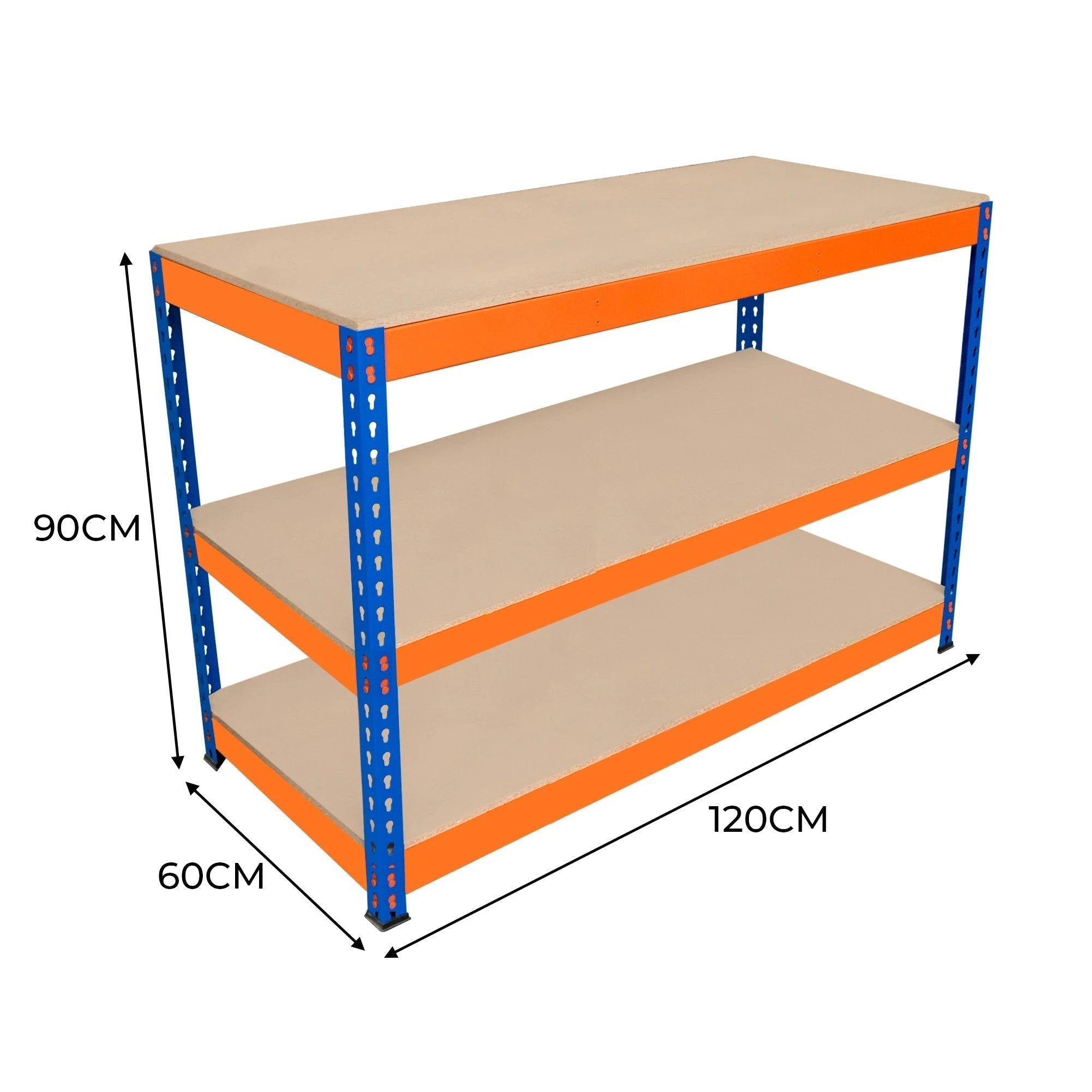 S-Rax 3 Tier Workbench - 120cm x 60cm x 90cm by Monster Shop