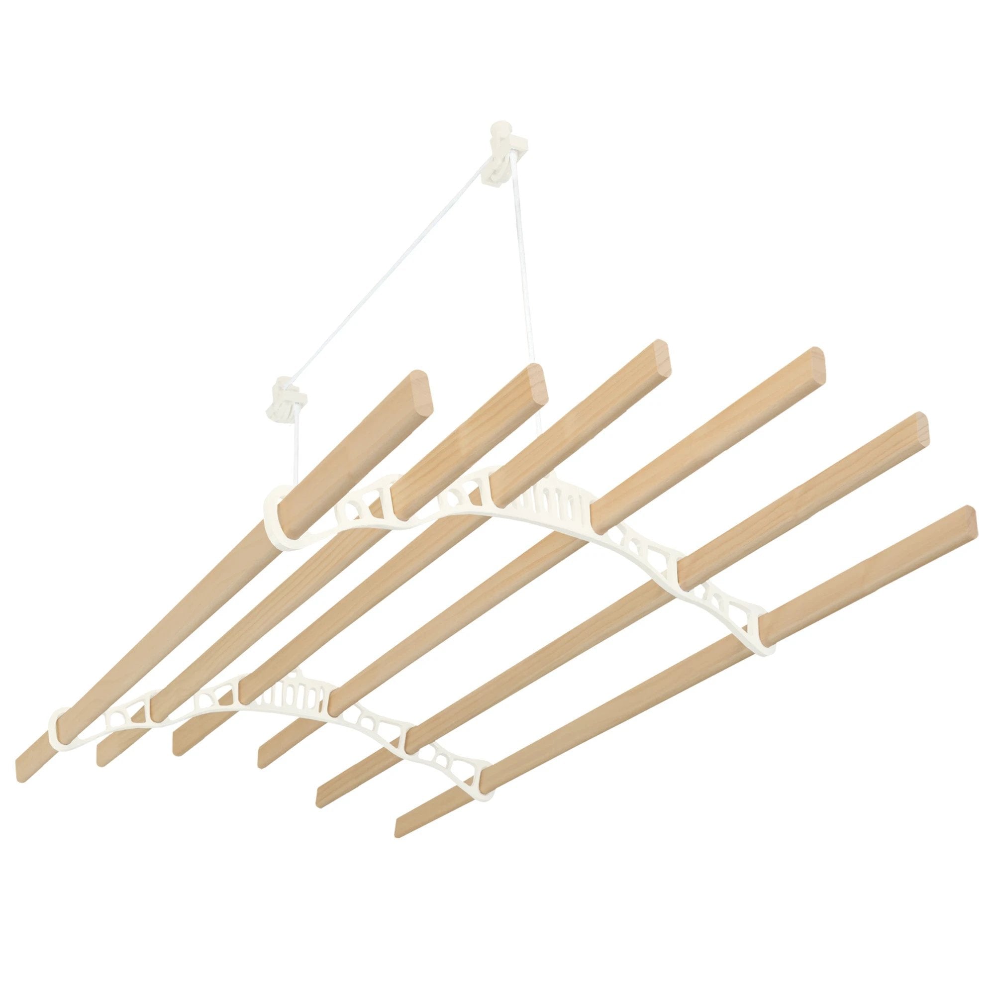 Clothing Airer Ceiling Pulley - Ivory - 2.4m by Monster Shop