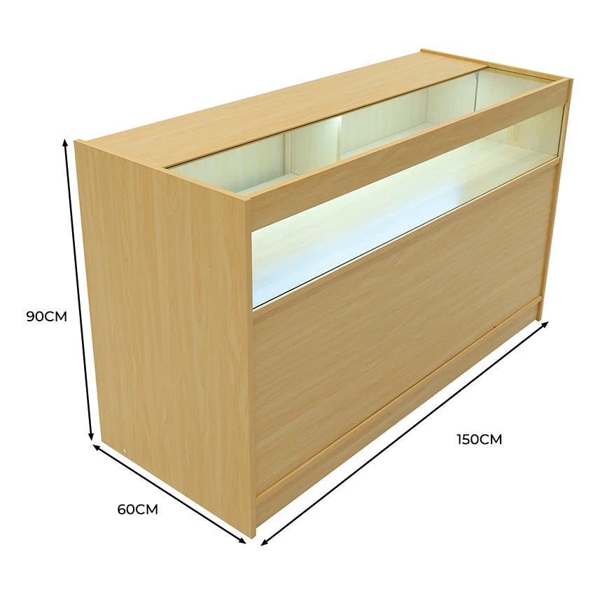 Monster Shop LED Retail Shop Counter B1500 - Maple -