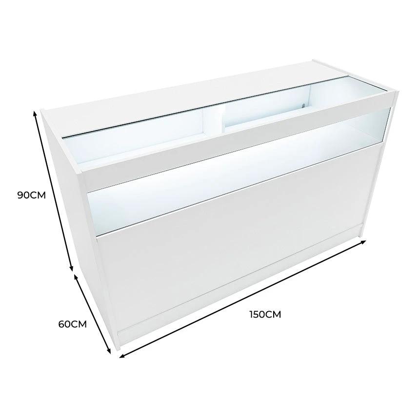 Monster Shop LED Retail Shop Counter B1500 - White -