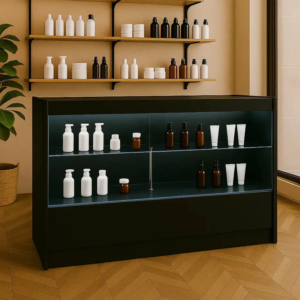 Monster Shop LED Retail Shop Counter C1500 - Black -