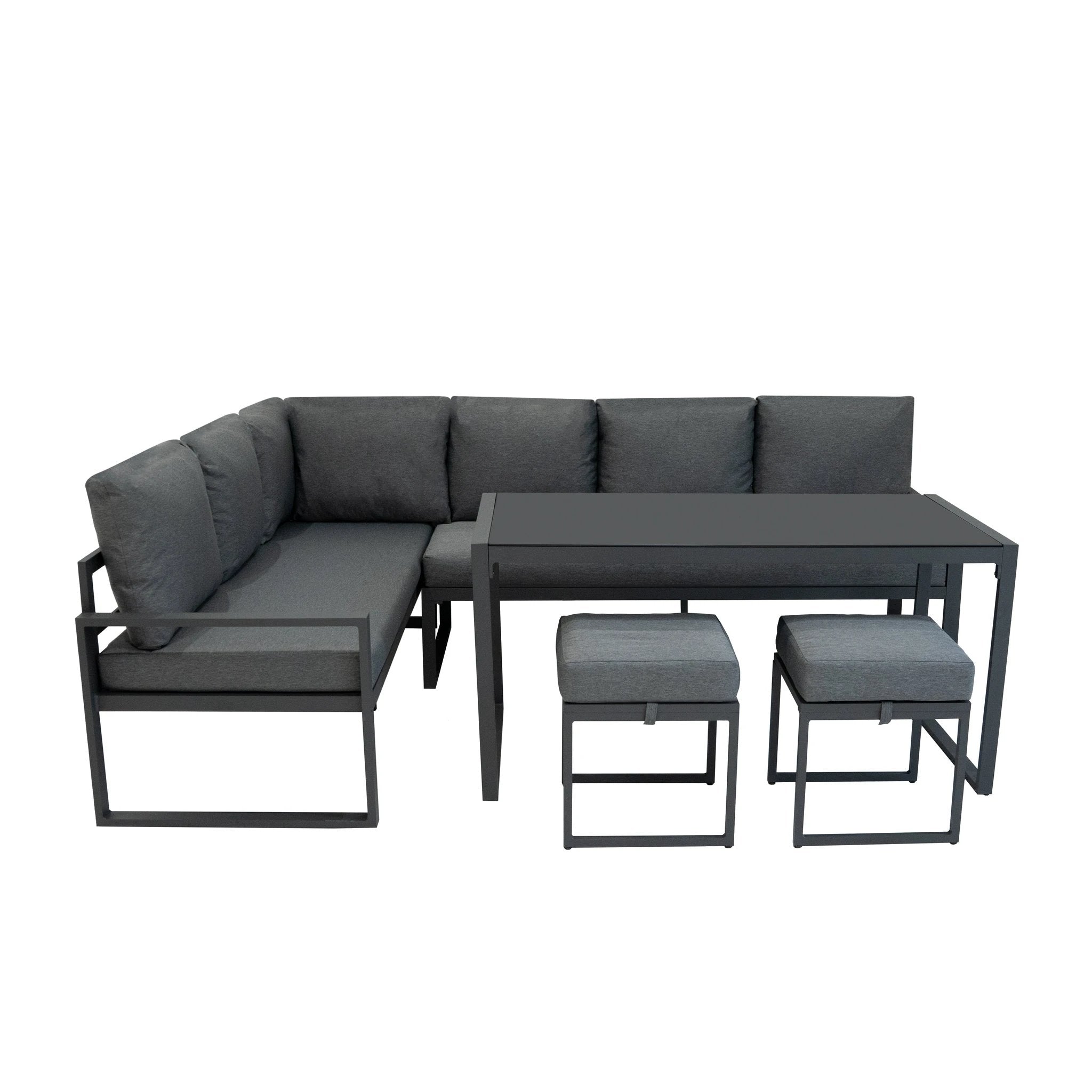 Monster Shop Aluminium Corner Sofa Set - Anthracite Grey -