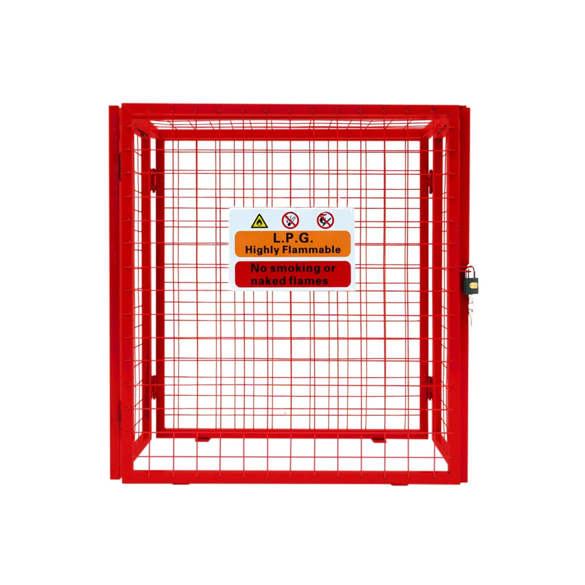 Monster Shop Red Gas Bottle Collapsible Mesh Cage - 90cm x 80cm x 43cm -