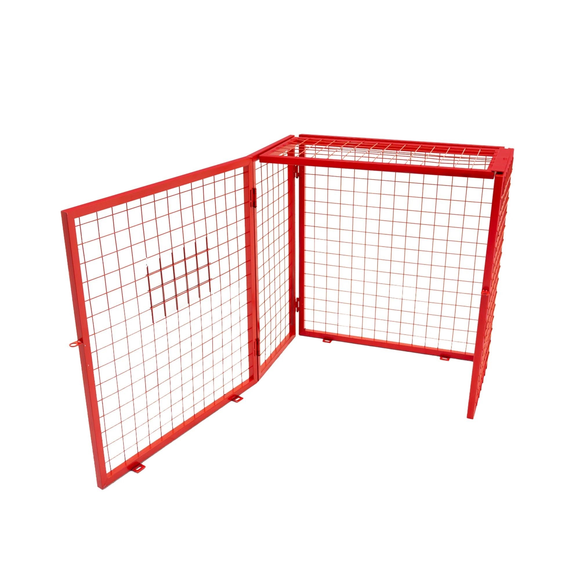 Monster Shop Red Gas Bottle Collapsible Mesh Cage - 90cm x 80cm x 43cm -