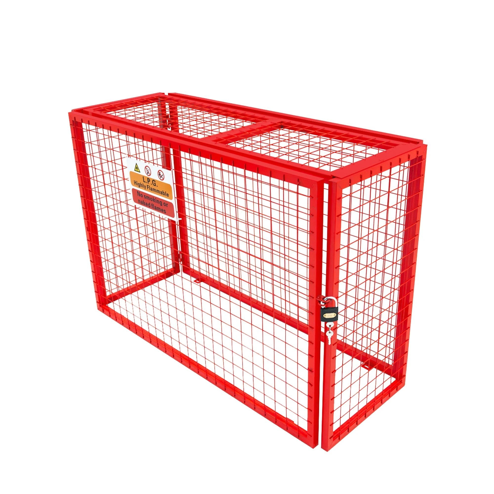 Monster Shop Red Gas Bottle Collapsible Mesh Cage - 100cm x 140cm x 50cm -