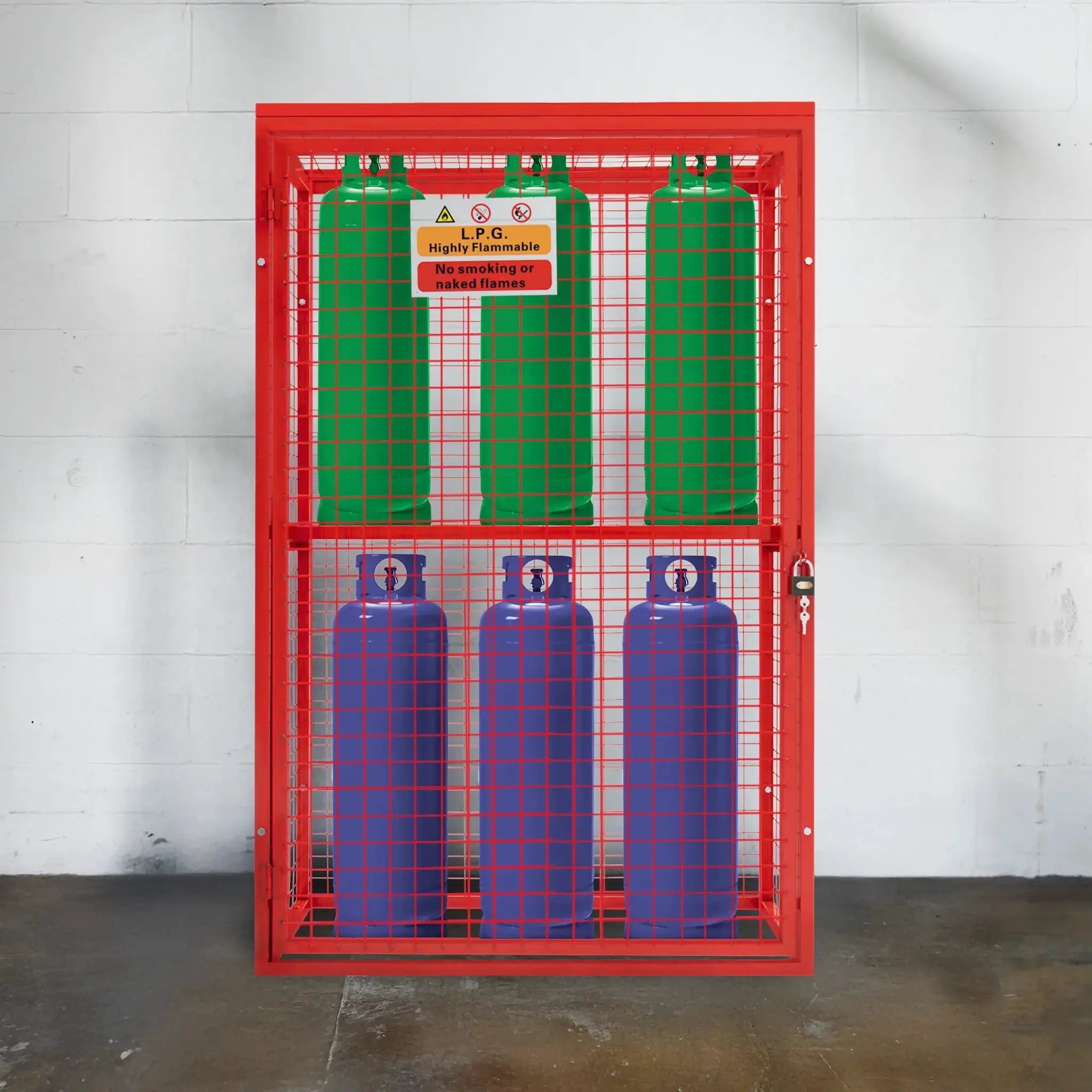 Red Gas Bottle Collapsible Mesh Cage – 181cm x 116cm x 57cm - from Monster Shop