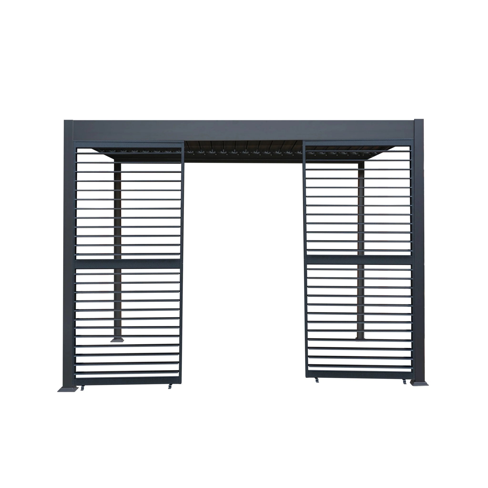 Anthracite Aluminium Pergola 3m x 3m Shutter by Monster Shop