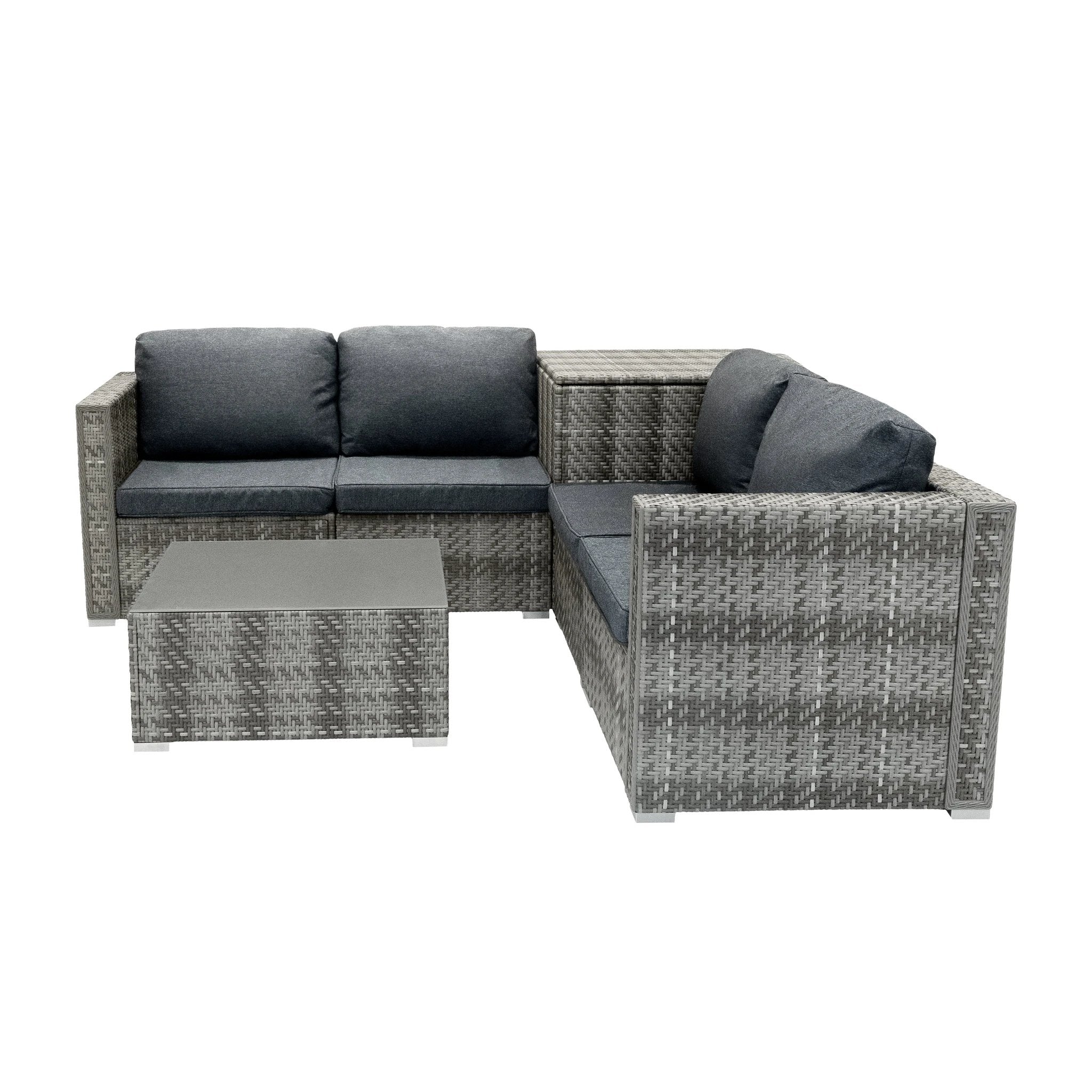 Monster Shop Rattan Modular 6 Piece Furniture Set – Grey -