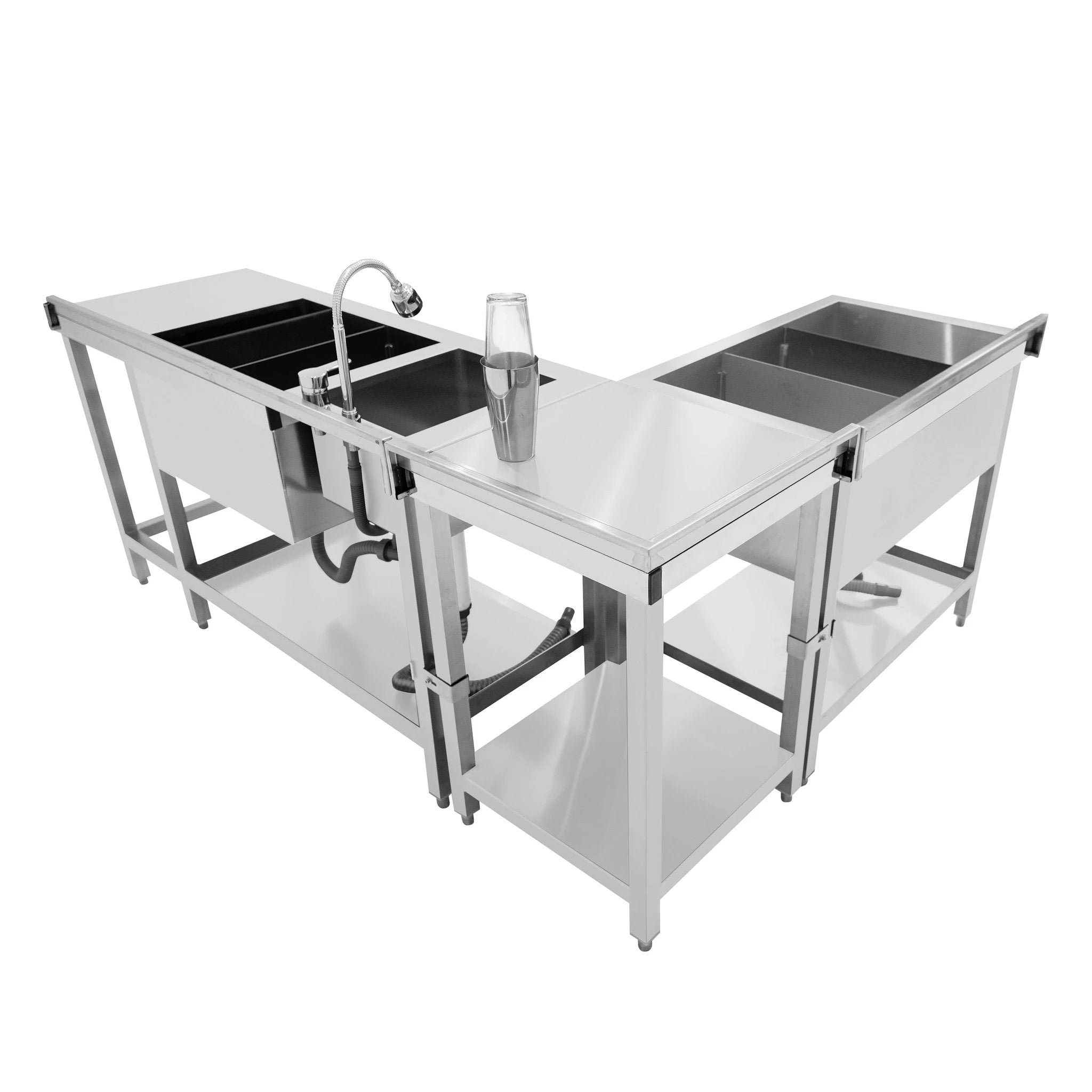 Modular Cocktail Bar Station with Ice Well by Monster Shop