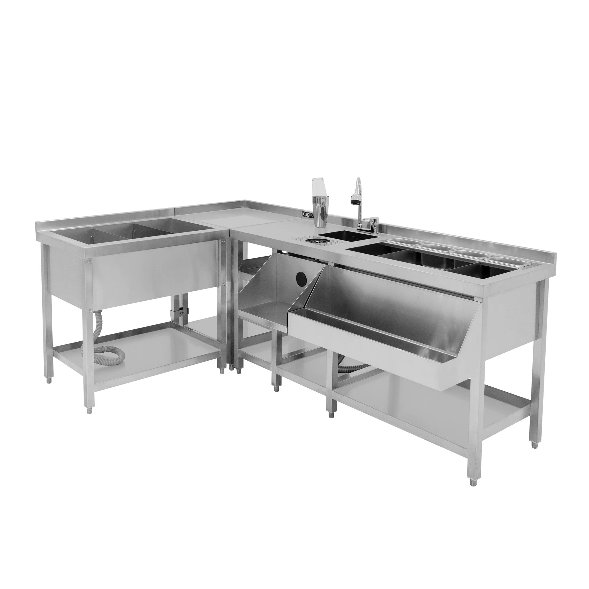 Deluxe Modular Cocktail Bar Station with Ice Well by Monster Shop