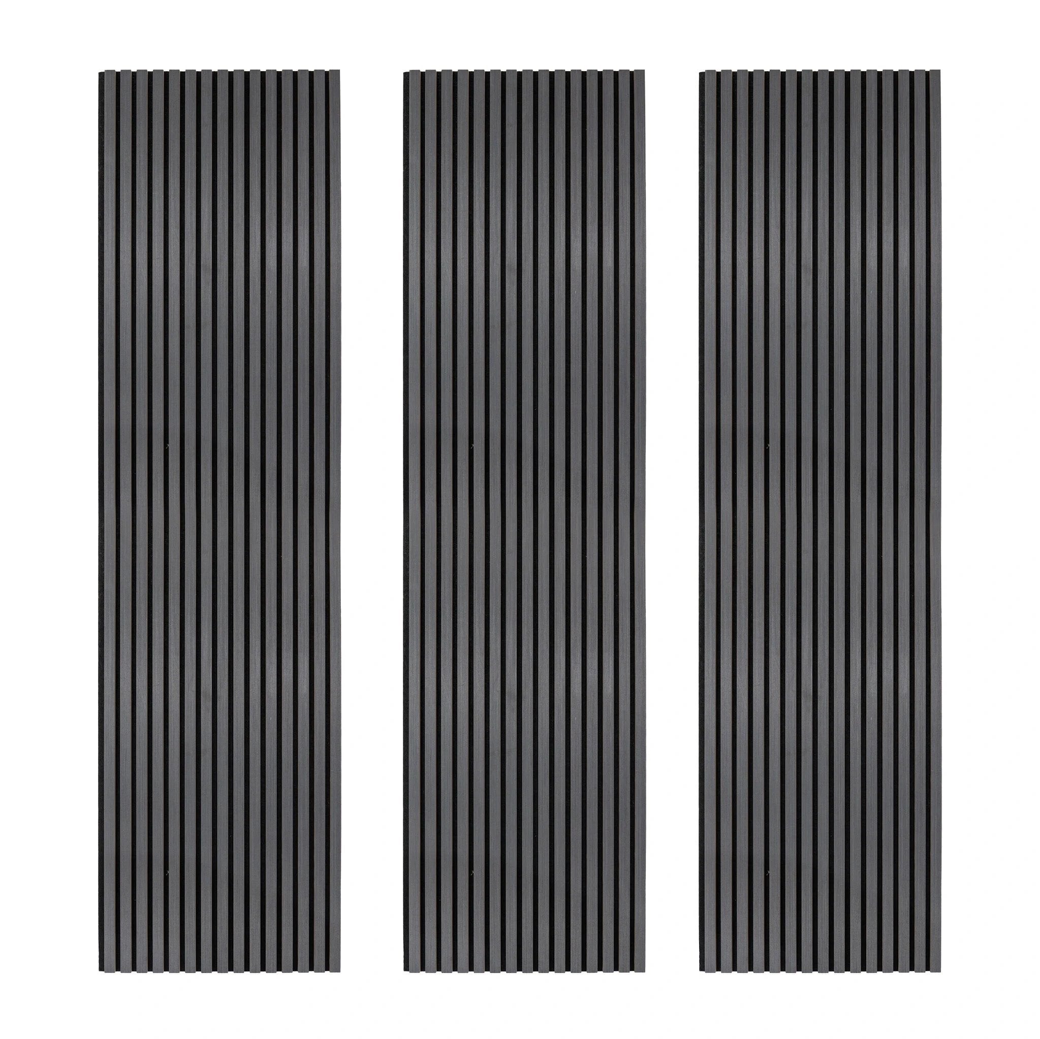 Monster Shop Acoustic Slat Wall Panels x 3 – Anthracite Grey -