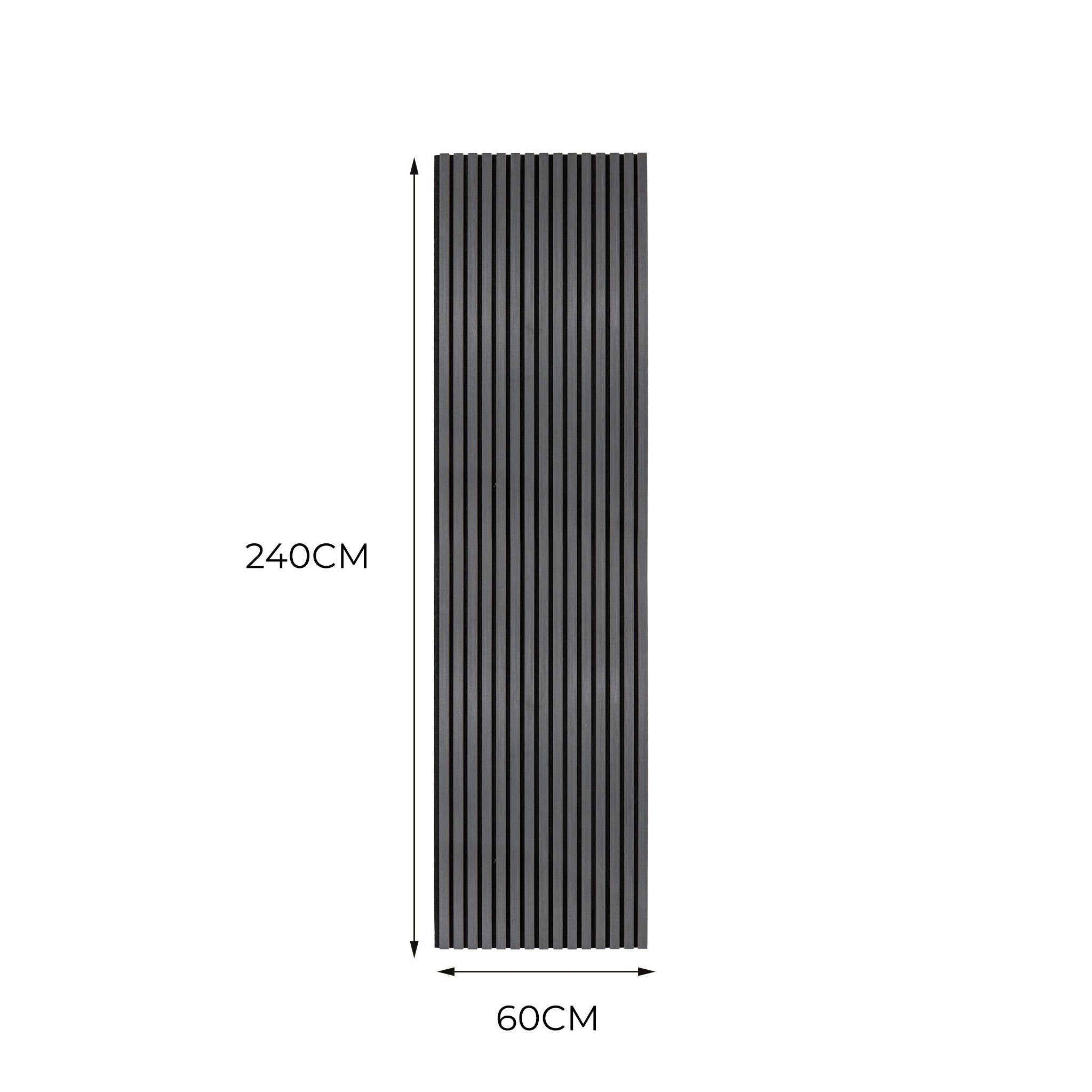 Monster Shop Acoustic Slat Wall Panels x 3 – Anthracite Grey -