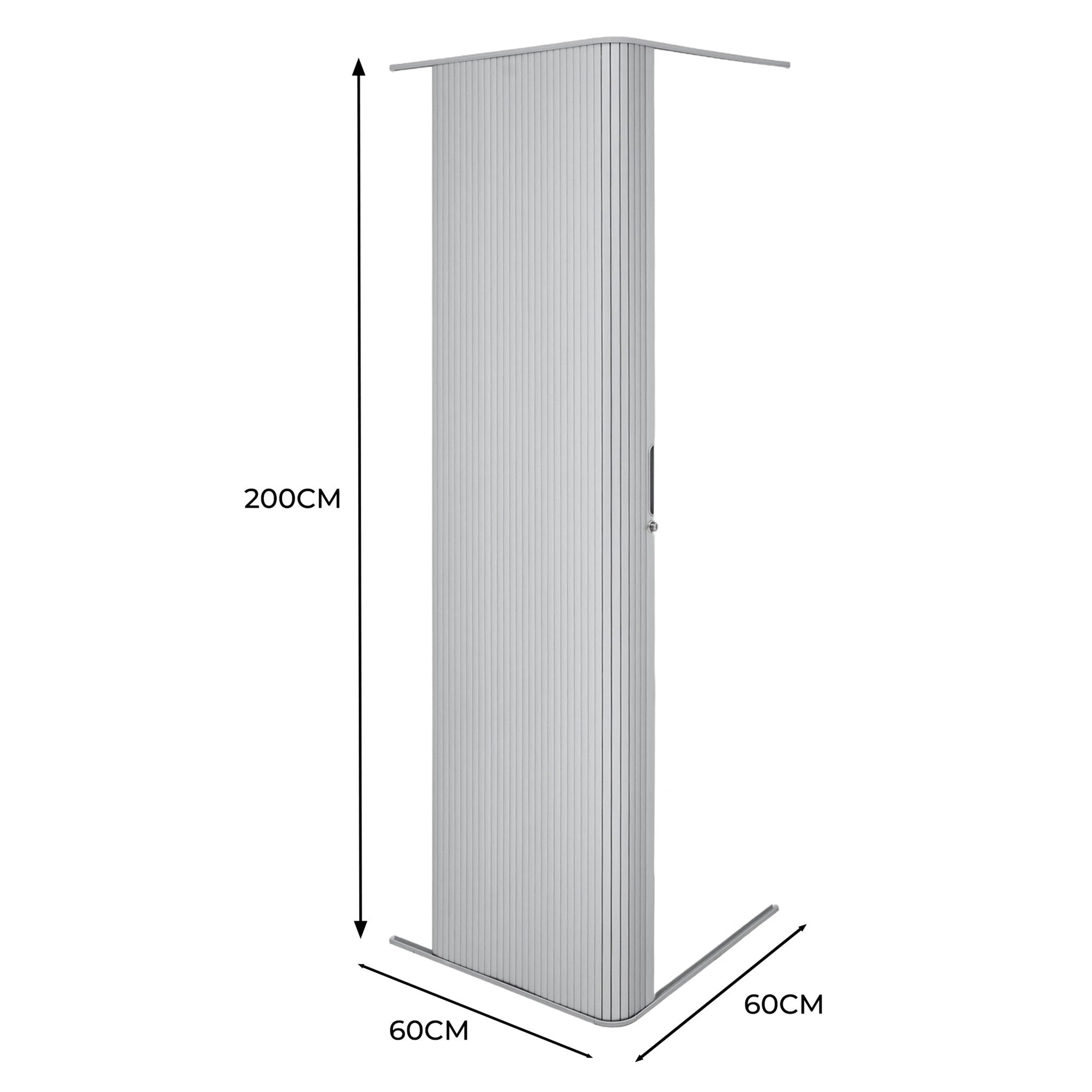 Tambour Shower Door – Silver by Monster Shop