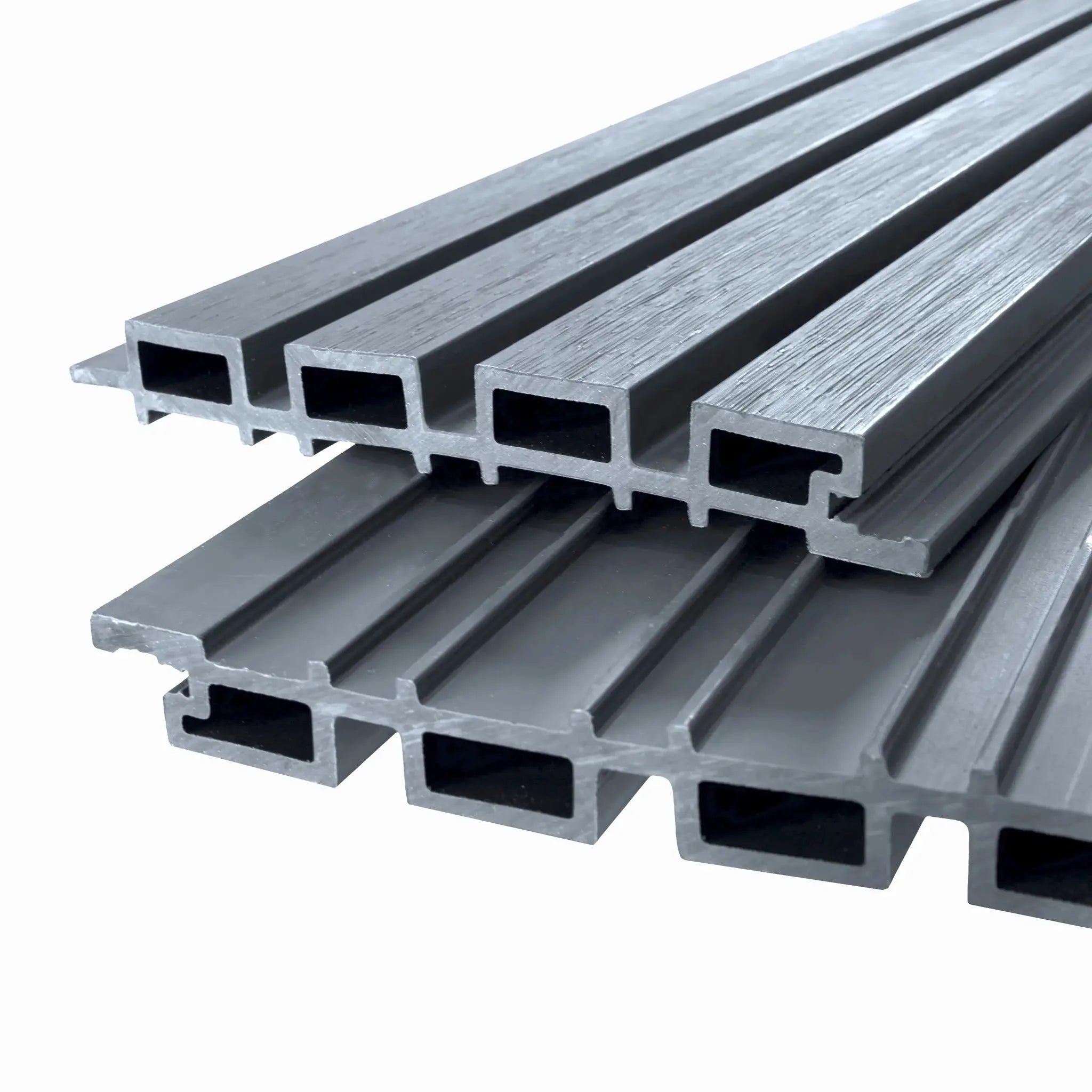Monster Shop WPC Slatted Wall Cladding x 4 Panels – Grey -