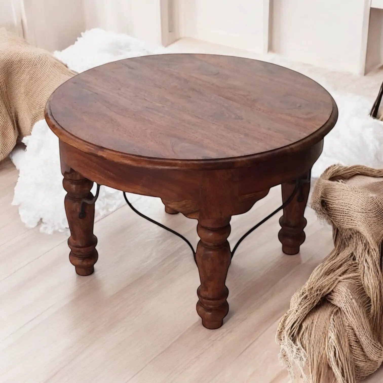 MSL 45CM WOODEN ROUND TABLE - Console Table