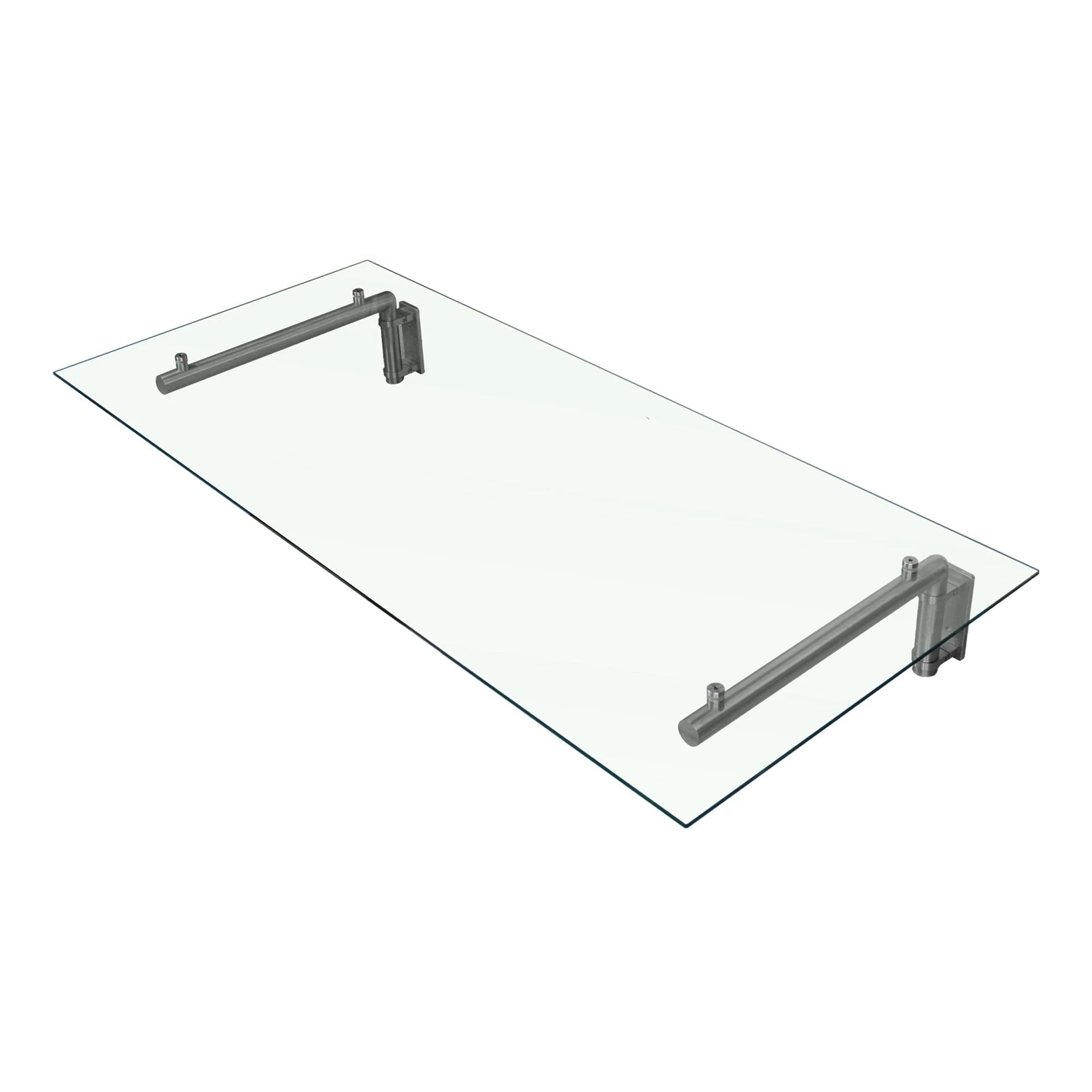 Monster Shop Glass Door Canopy & Brackets - 120cm W x 80cm D -