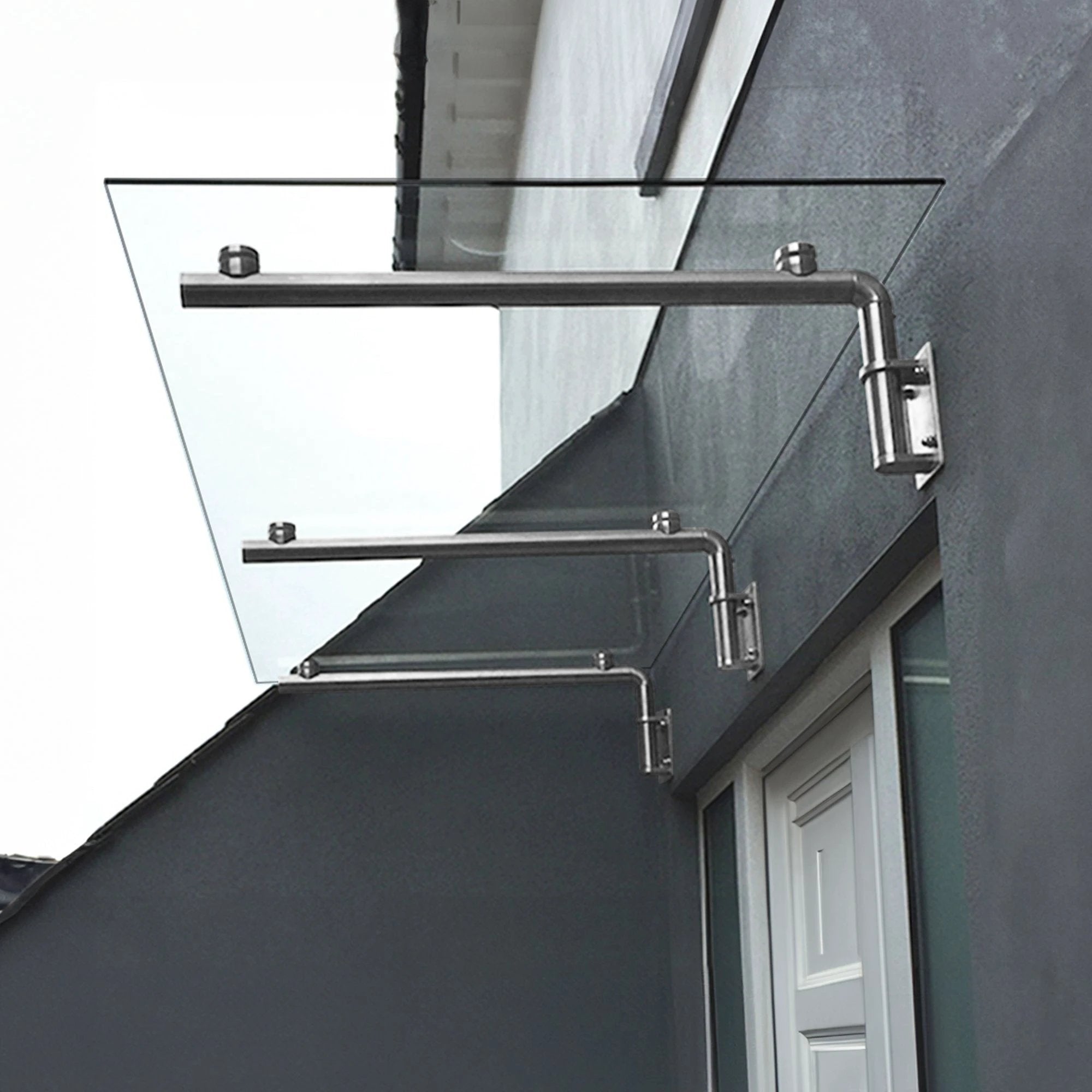 Glass Door Canopy & Brackets - 180cm W x 80cm D by Monster Shop