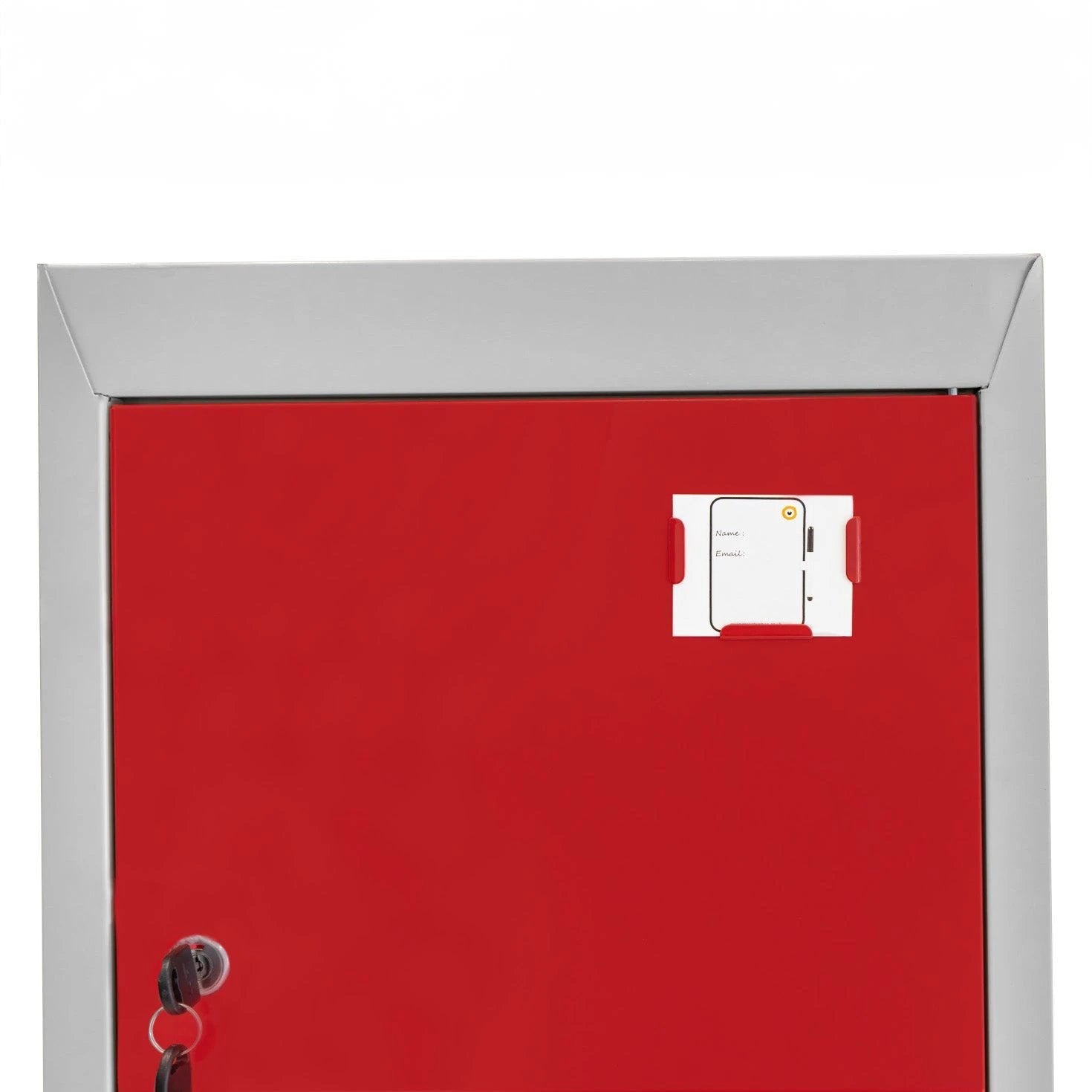 3 x Metal Storage Lockers - Four Doors, Red by Monster Shop