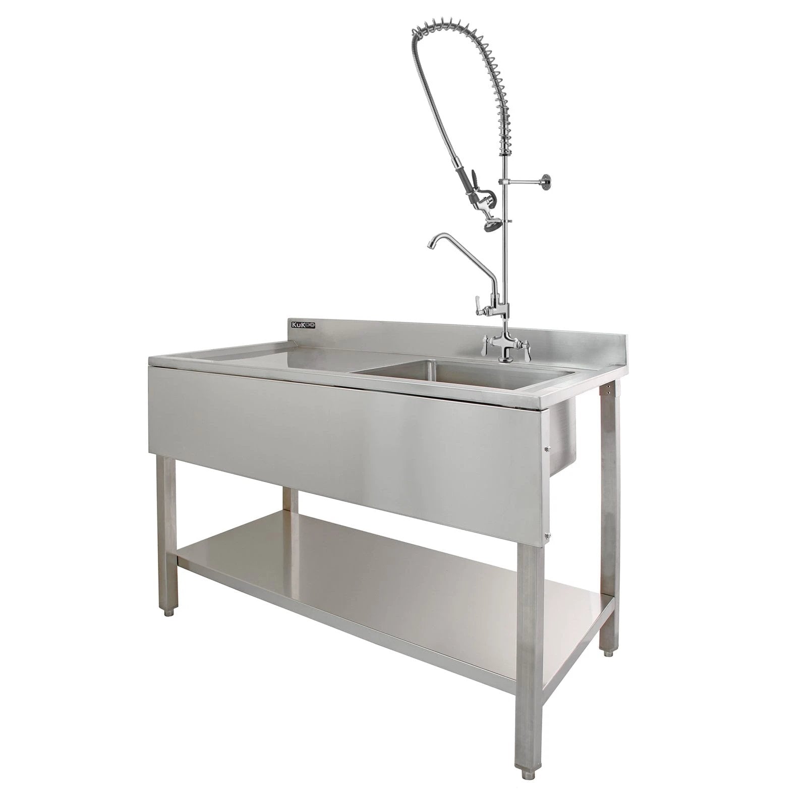 Monster Shop KuKoo Commercial Sink & Pre-Rinse Tap - Left Hand Drainer -