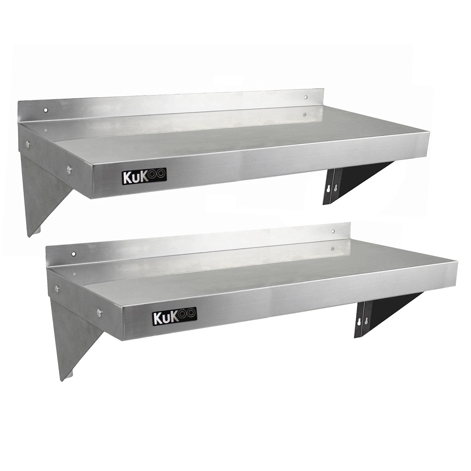 2 x KuKoo Stainless Steel Shelves 1000mm x 300mm by Monster Shop