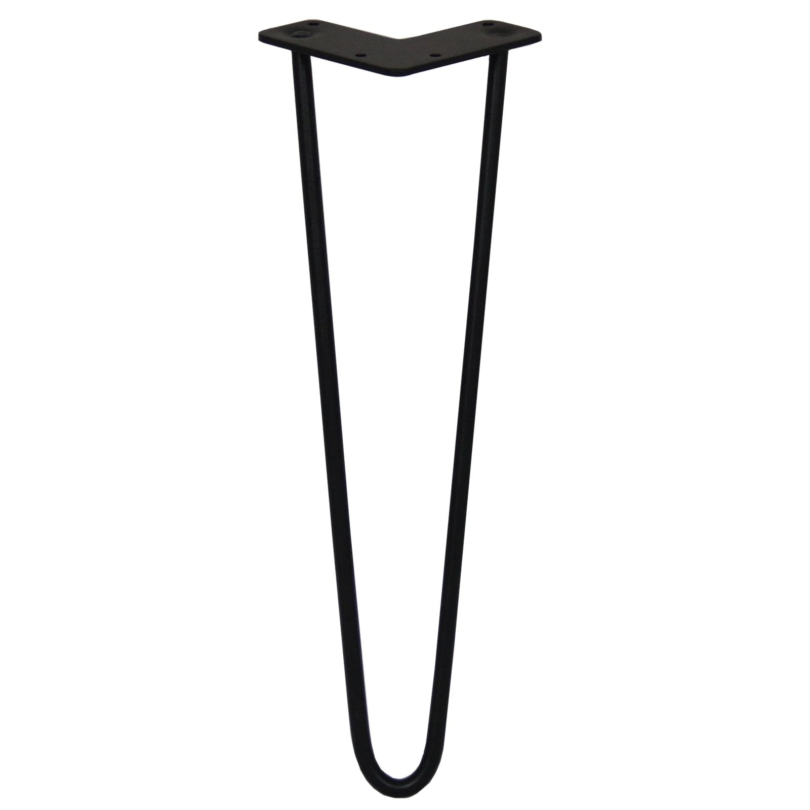 Monster Shop 4 x 16" Hairpin Legs - 2 Prong - 10mm - Black -