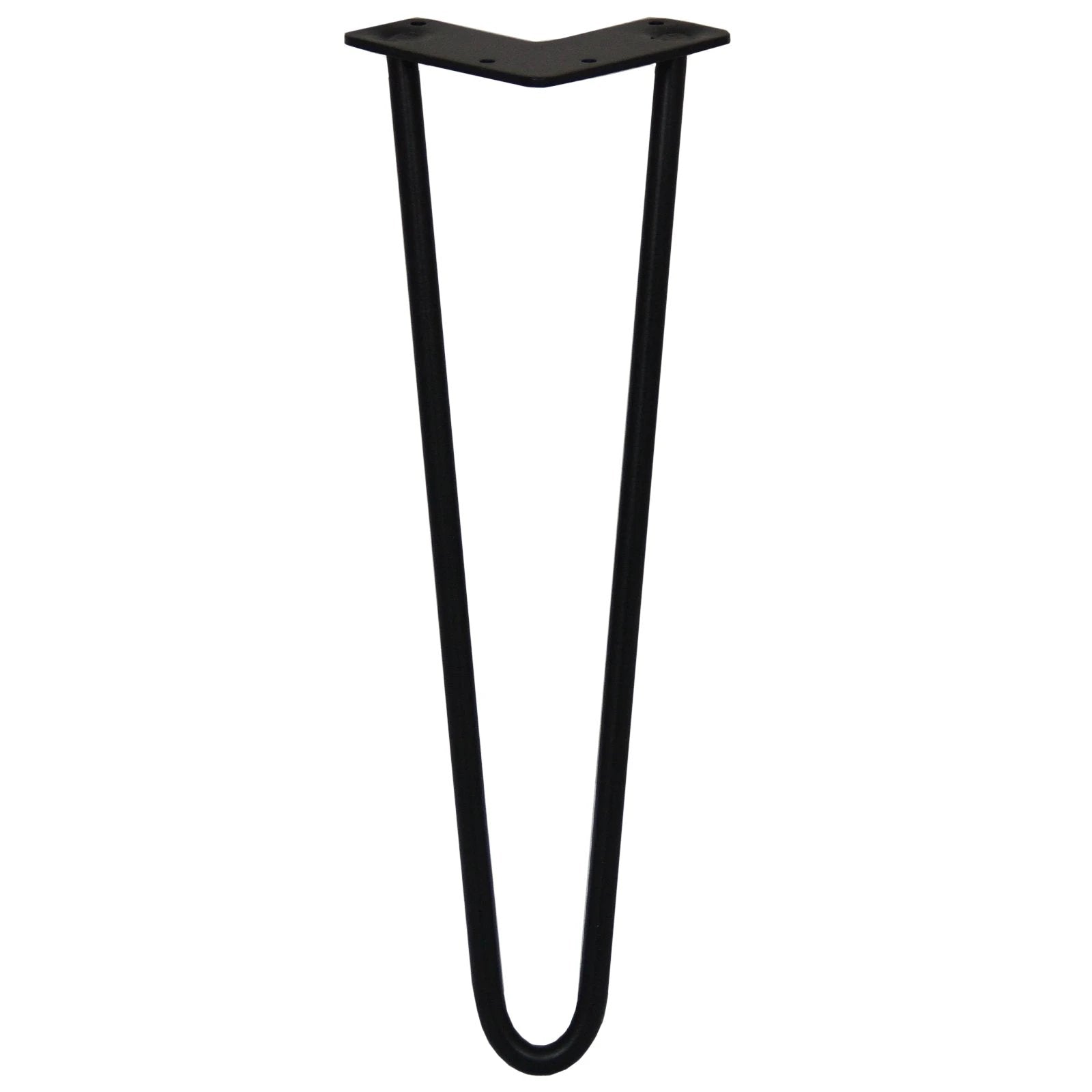 Monster Shop 4 x 16" Hairpin Legs - 2 Prong - 12mm - Black -
