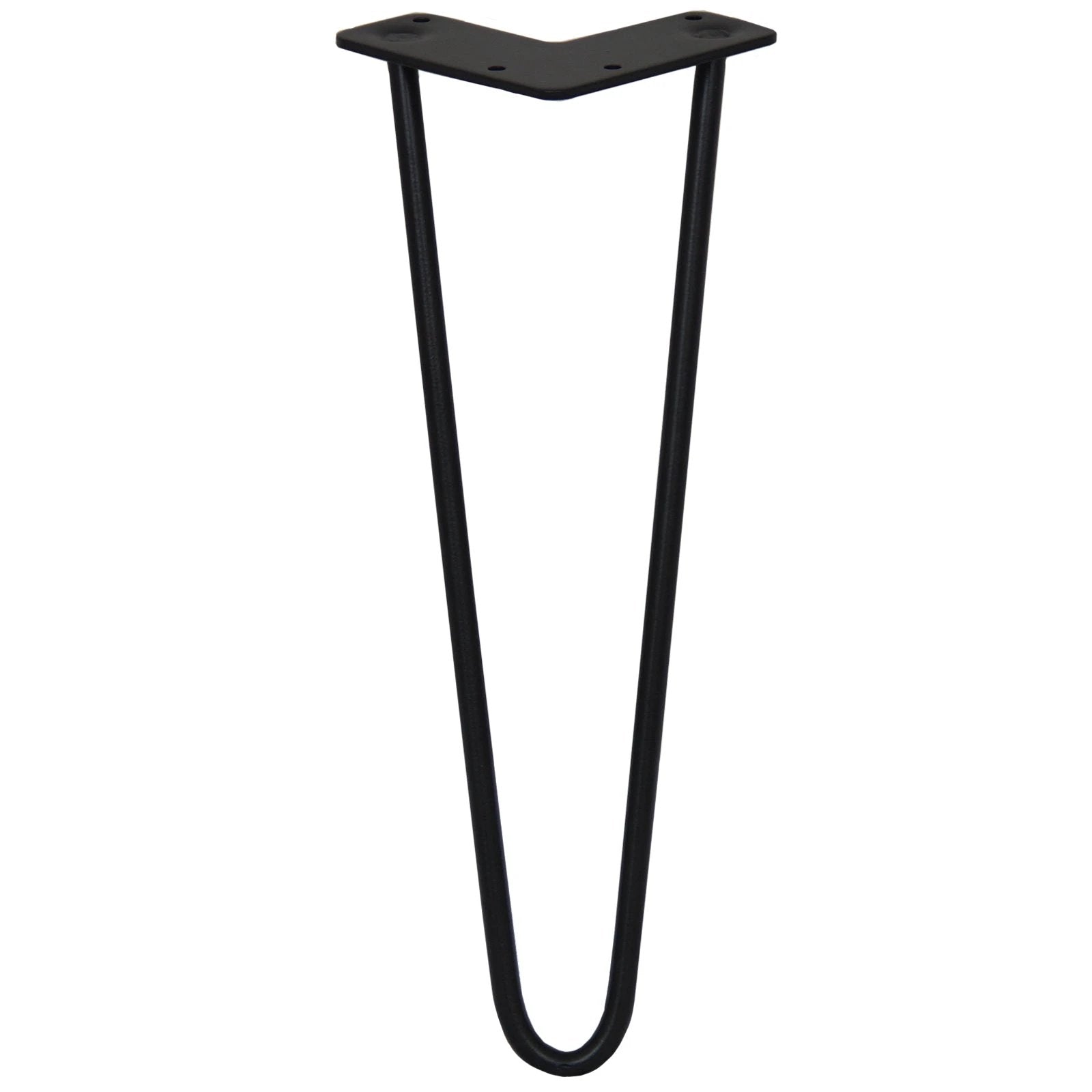 Monster Shop 4 x 14" Hairpin Legs - 2 Prong - 10mm - Black -