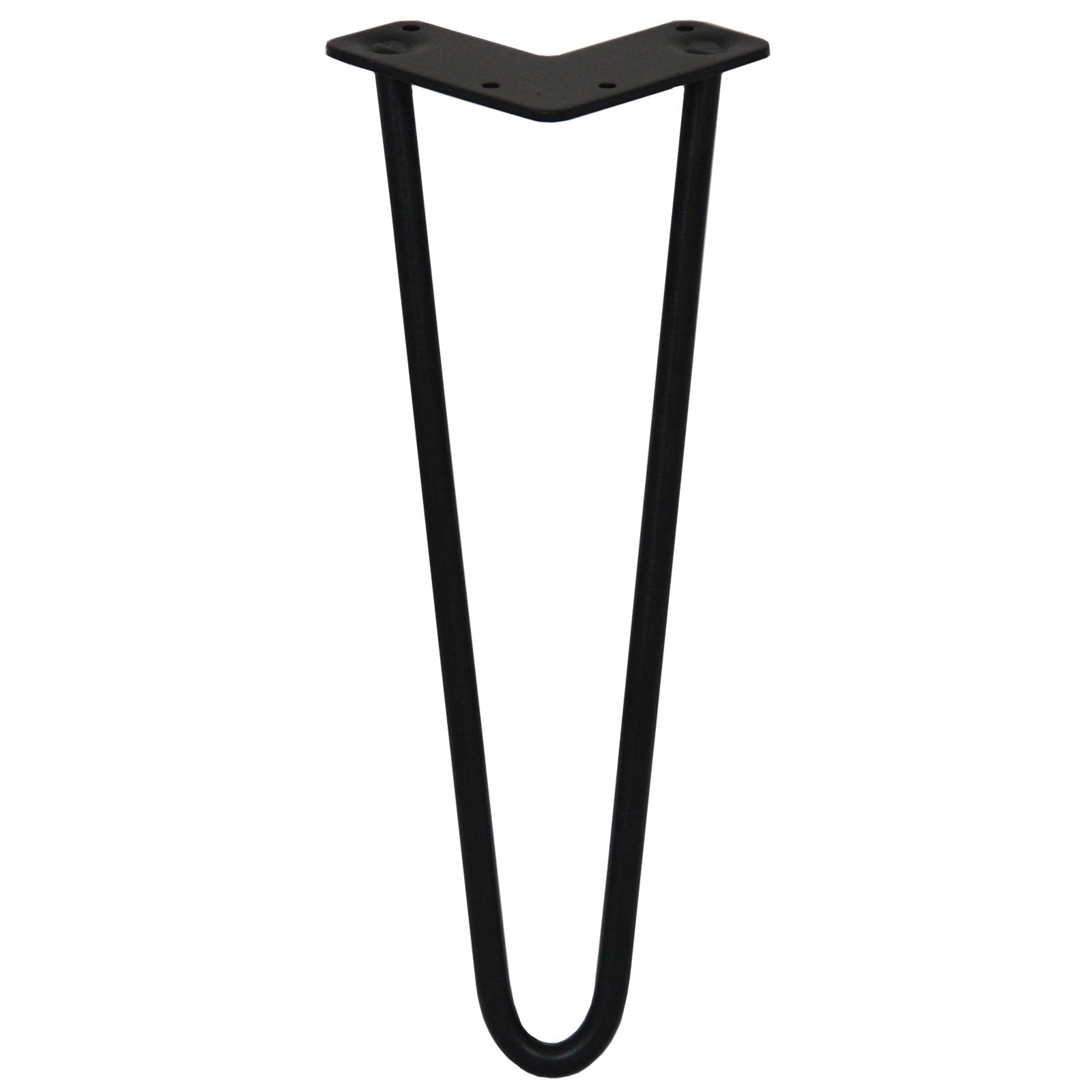 4 x 14" Hairpin Legs - 2 Prong - 12mm - Black by Monster Shop