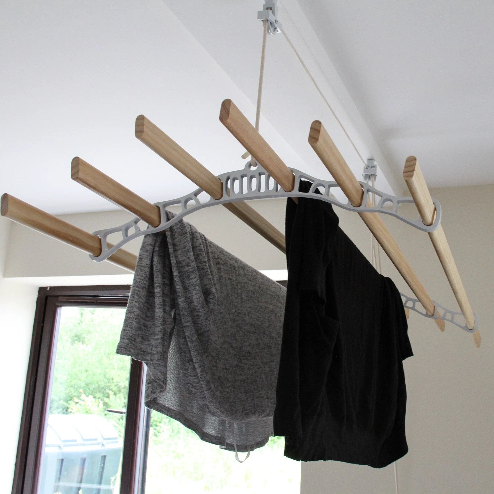 Monster Shop Clothing Airer Ceiling Pulley - White - 2m -