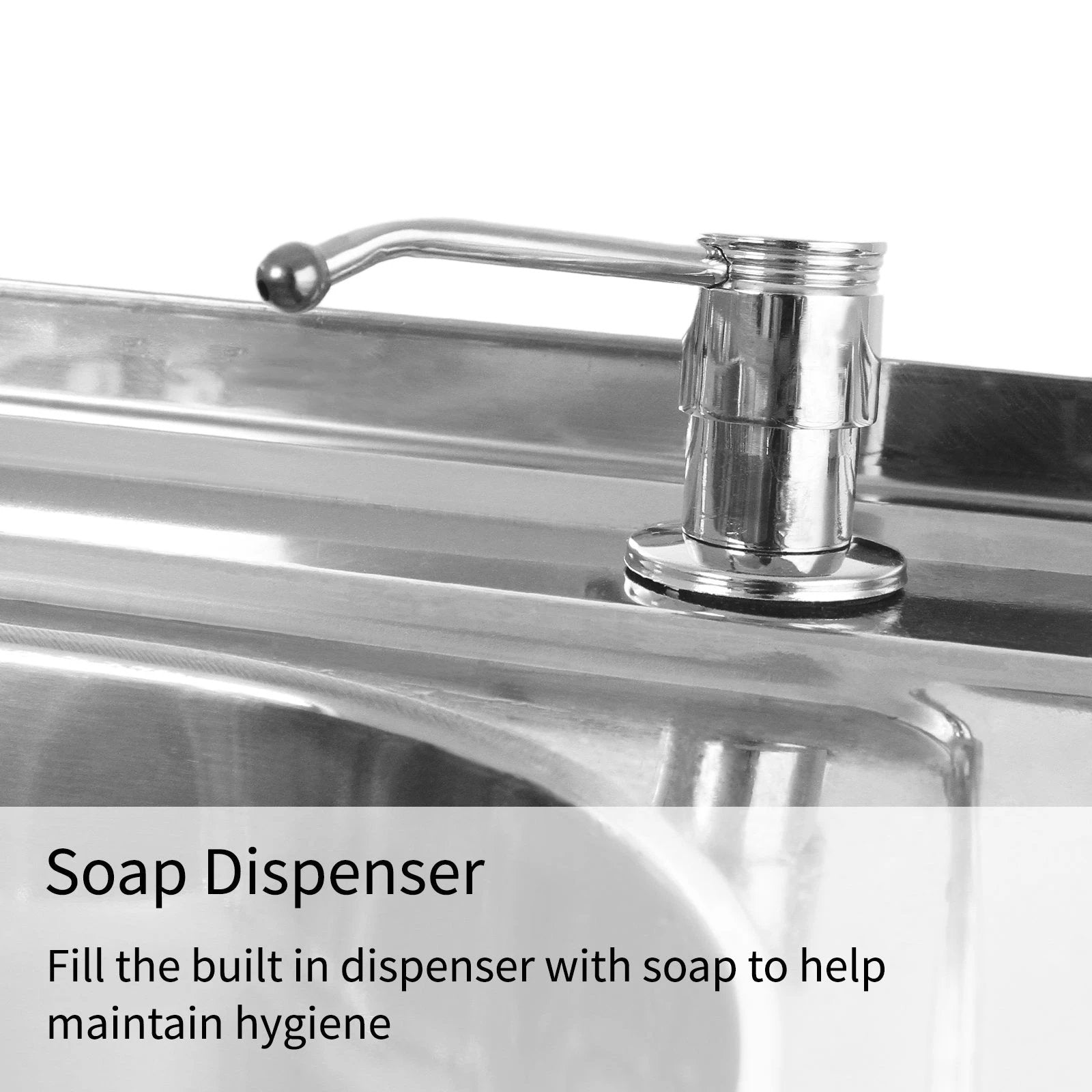 Monster Shop KuKoo Commercial Catering Sink Double Bowl / Right Hand Drainer -