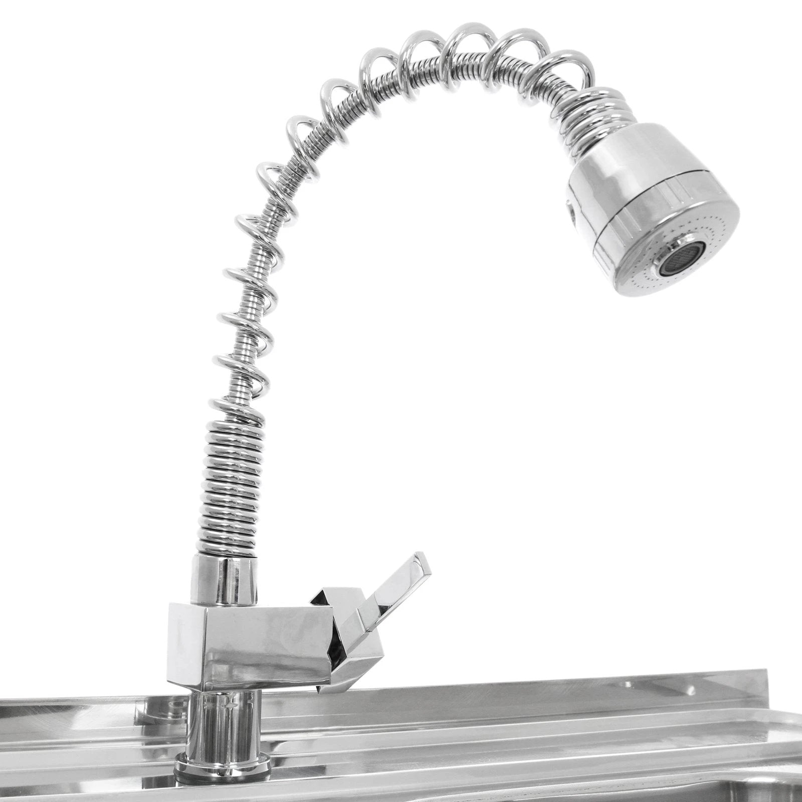 KuKoo Commercial Catering Sink Double Bowl / Left Hand Drainer by Monster Shop